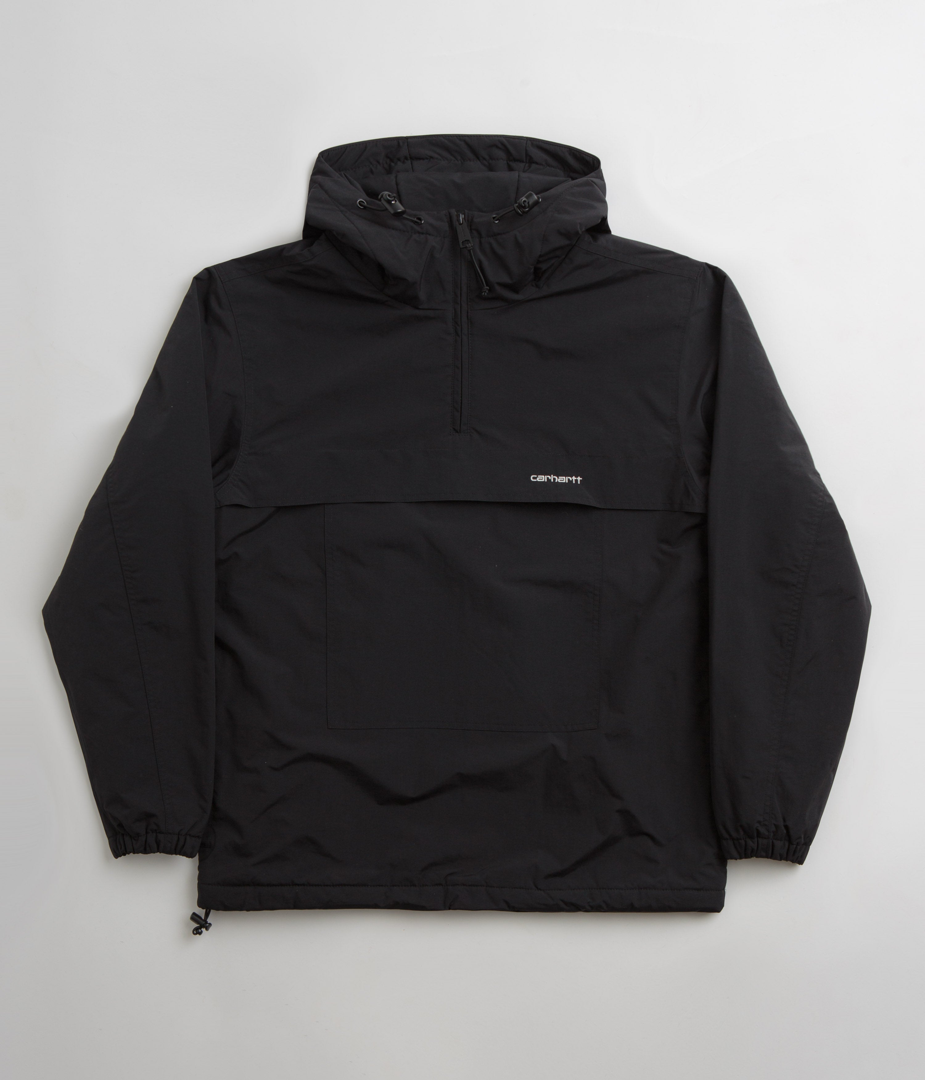 Carhartt Stylish Windbreaker Pullover Jacket - Striking Black & White