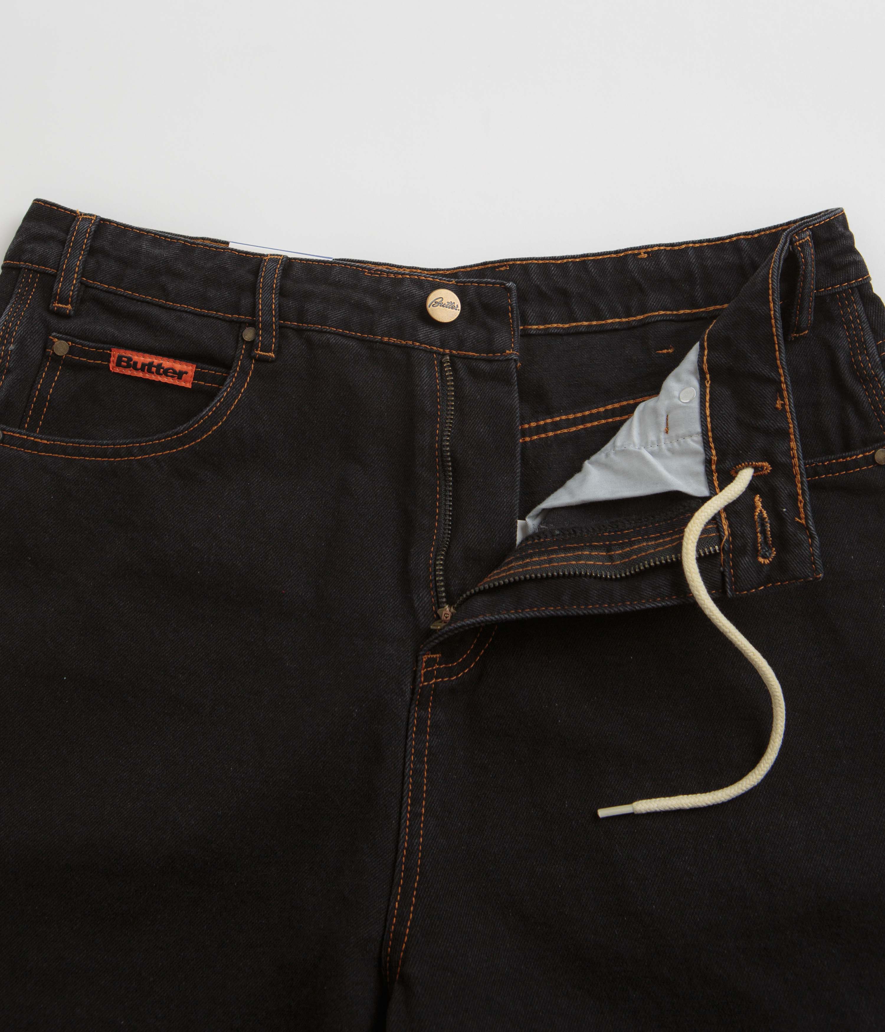 Butter Goods Stylish Washed Black Baggy Denim Shorts