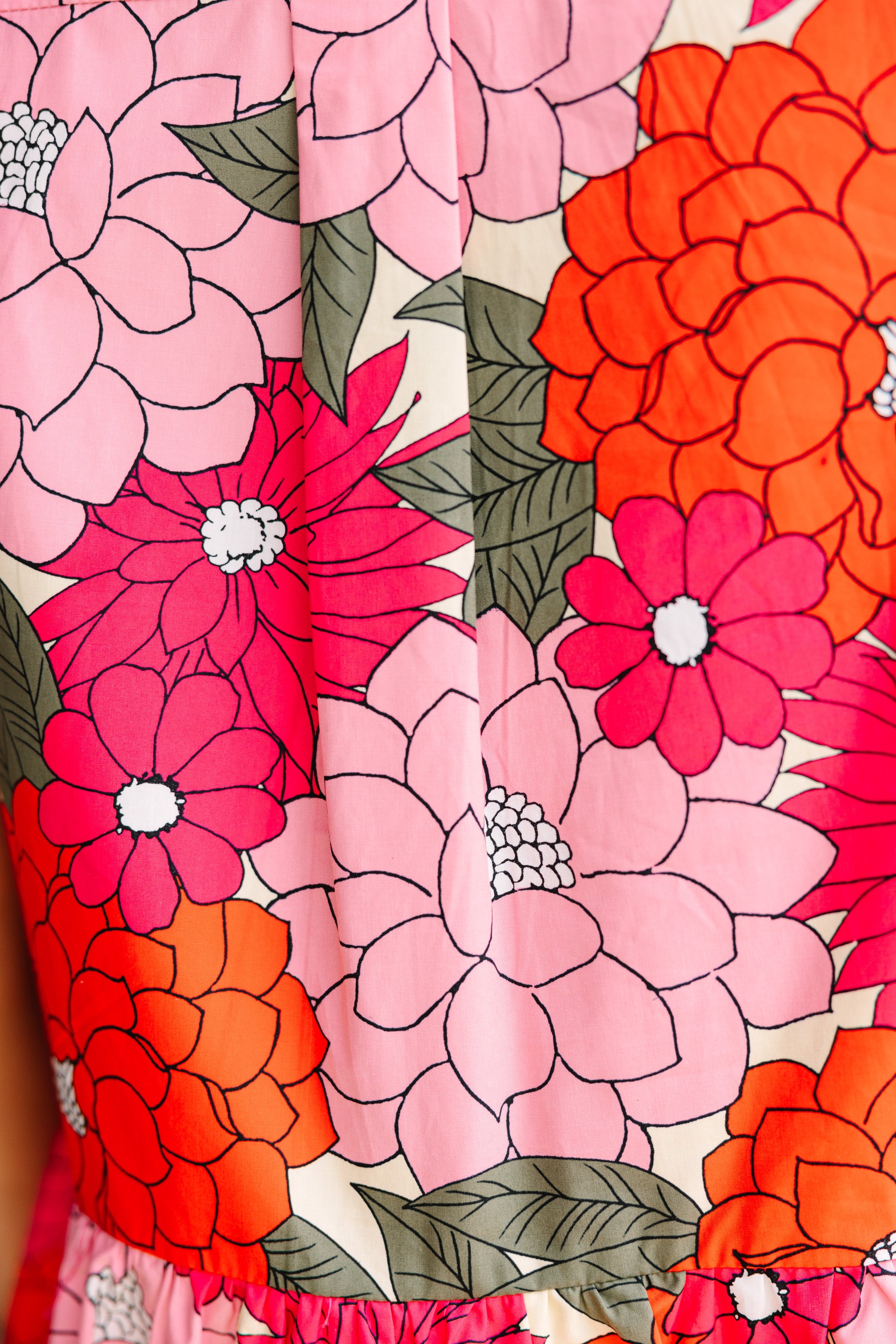Back To Good Coral Orange Floral Bubble Dress - A Summer Must-Have!