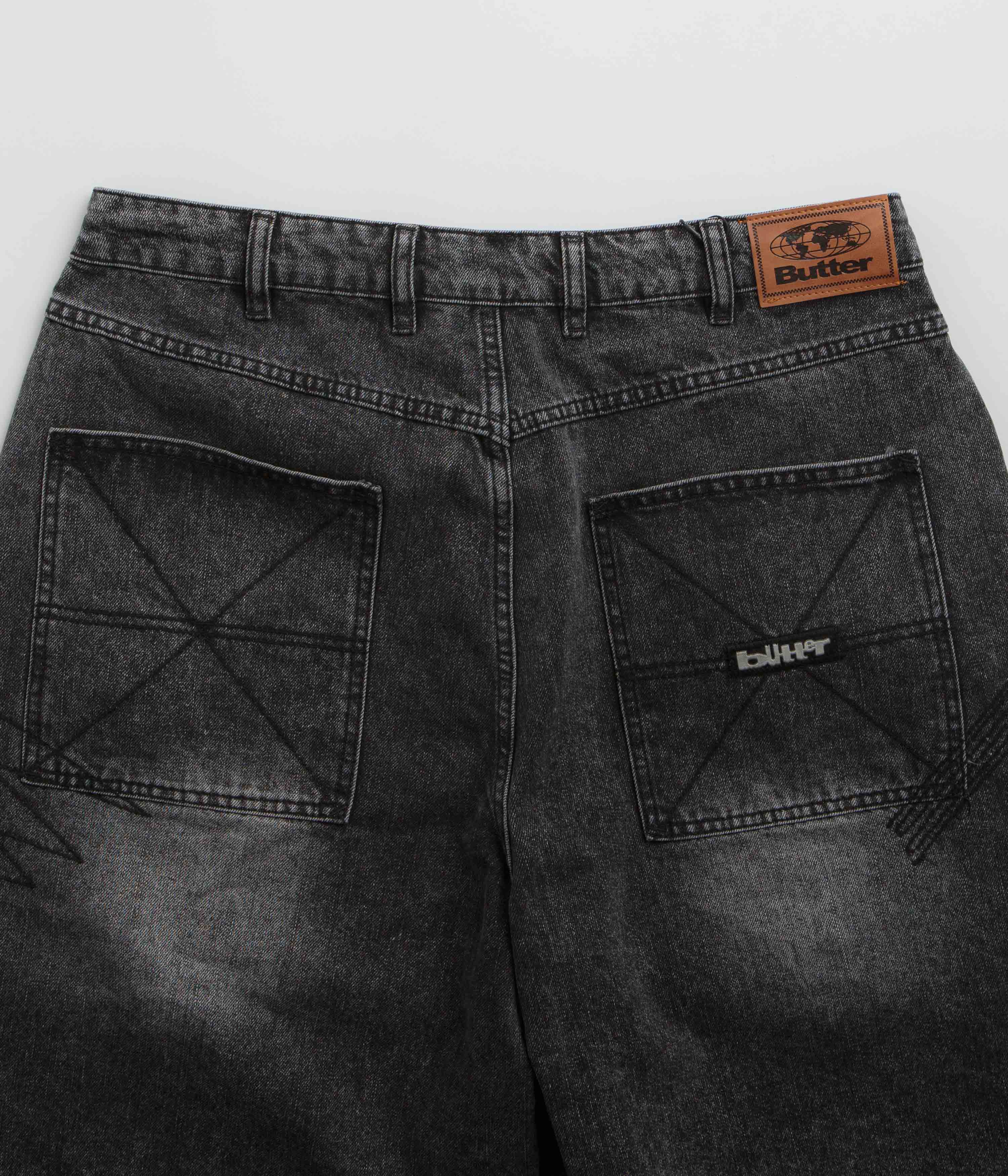 Butter Goods Distressed Grey Stitch Denim Shorts - A Must-Have!