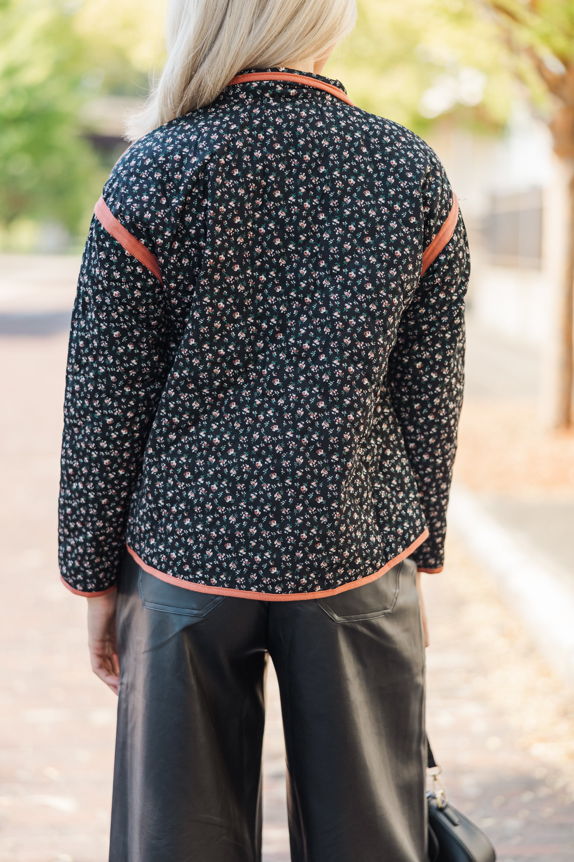 Feeling Like Love Enchanting Black Ditsy Floral Jacket