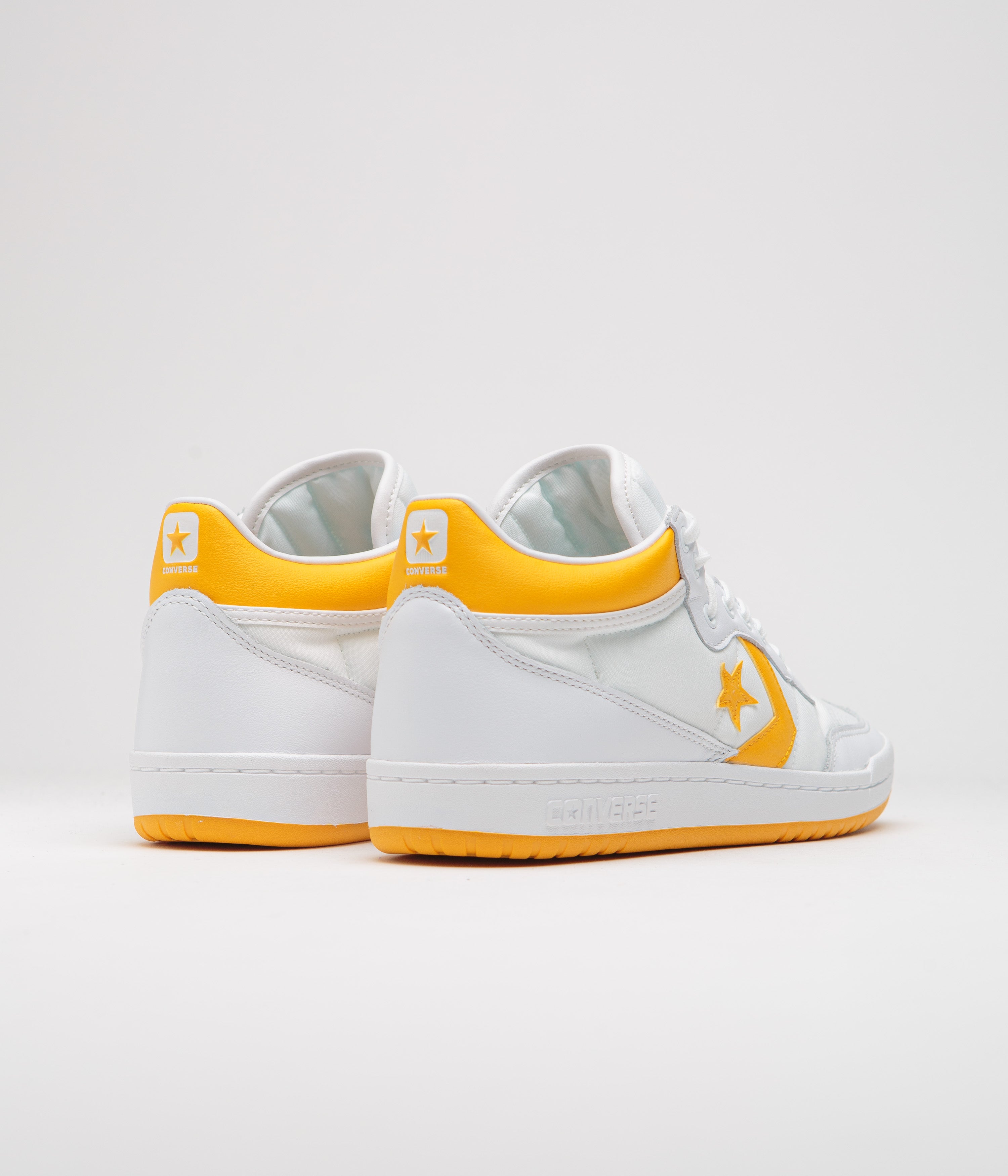 Converse Fastbreak Pro Mid - Stunning White & Light Yellow Shoes