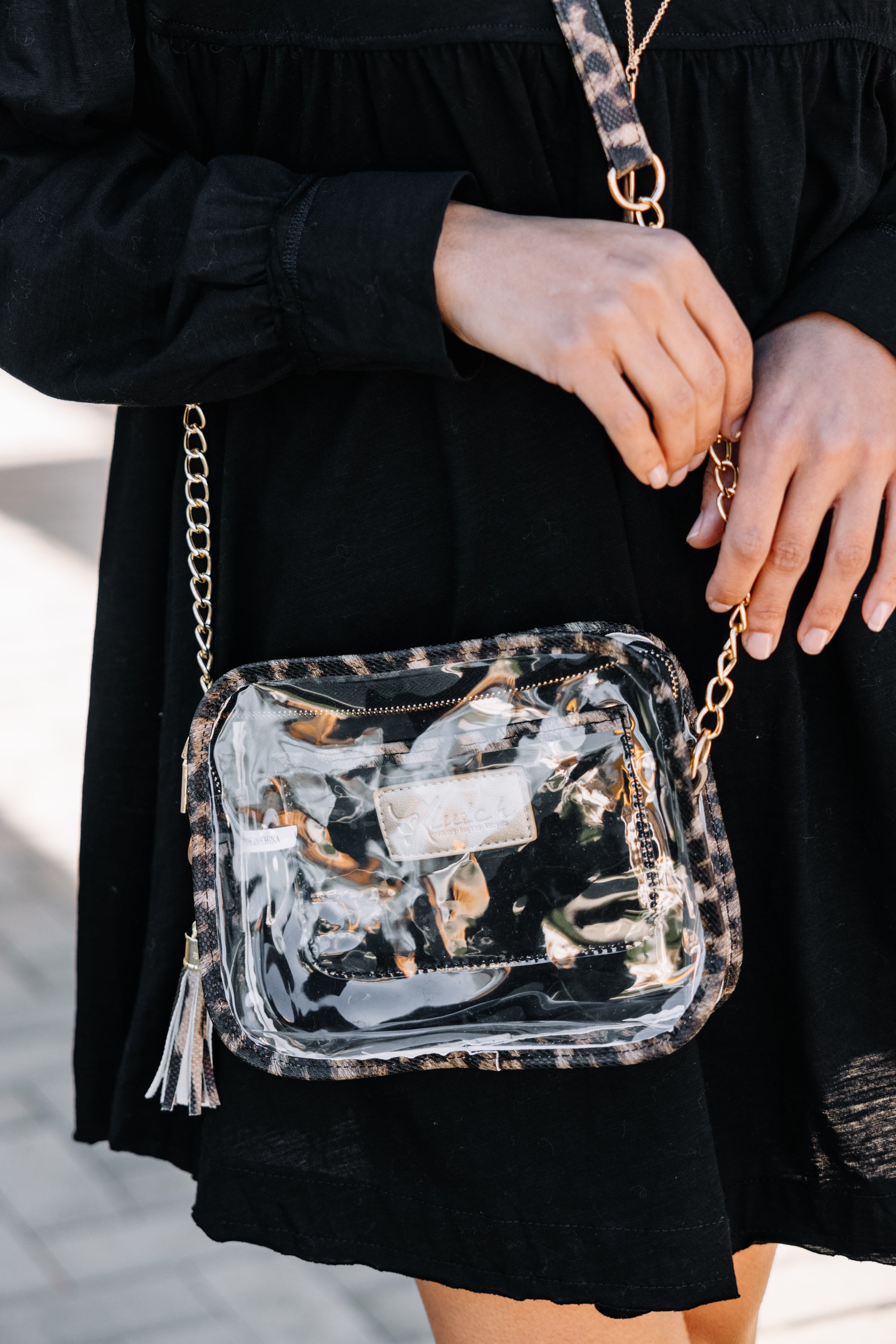 Brown Leopard Chic Clear Purse - Express Yourself!