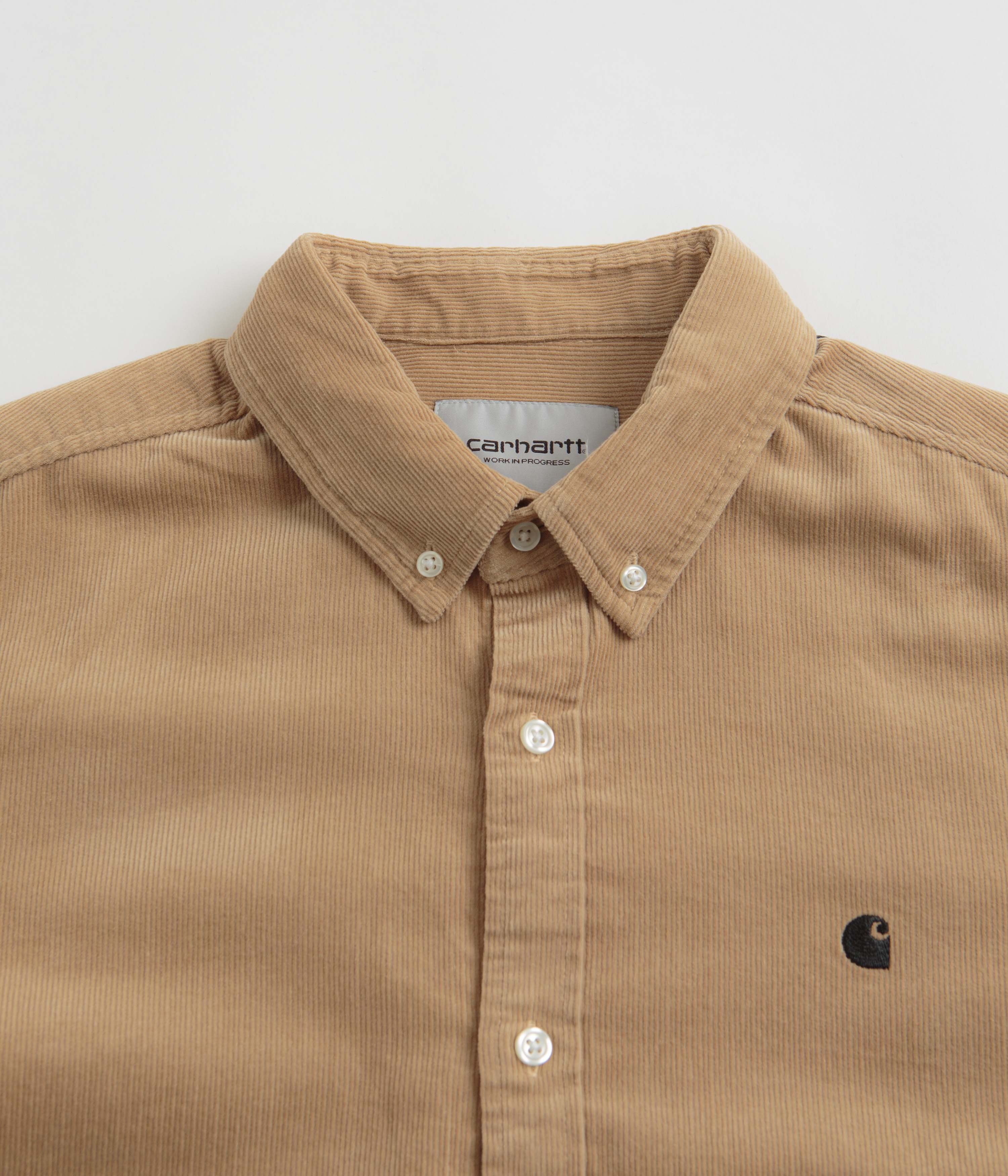 Carhartt Madison Fine Cord Shirt - Stunning Sable / Black