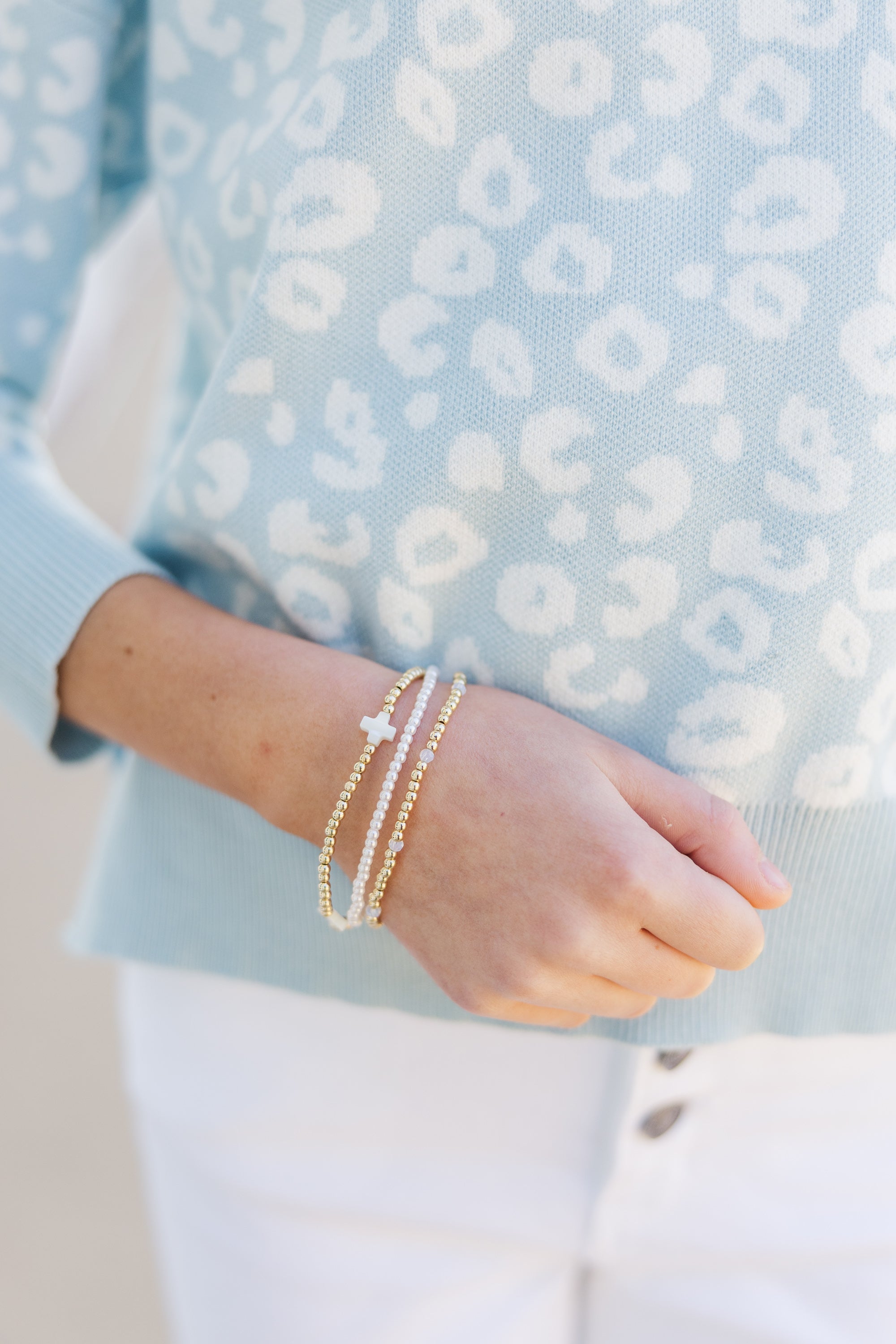 Girls: Stunning Gold Beaded Bracelet Set - Oh So Special!