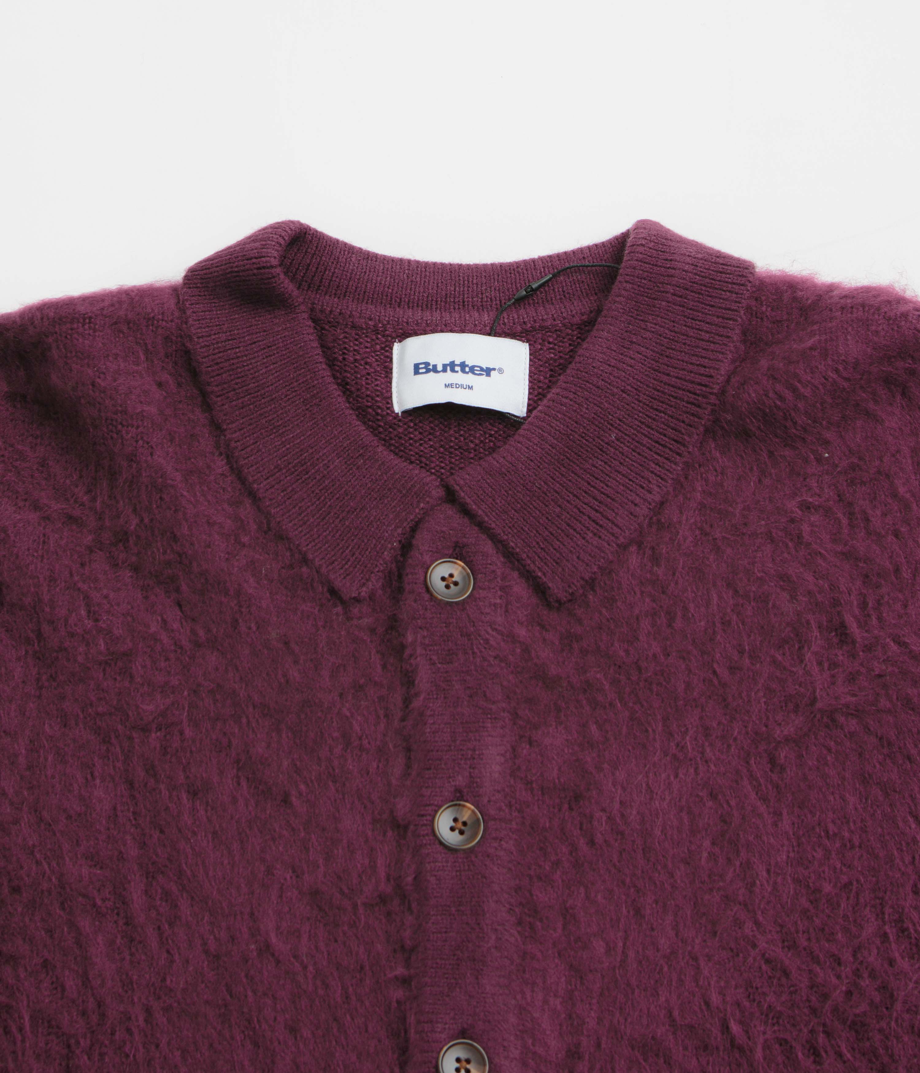 Butter Goods' Stunning Port Mohair Button - Up Knitted Shirt