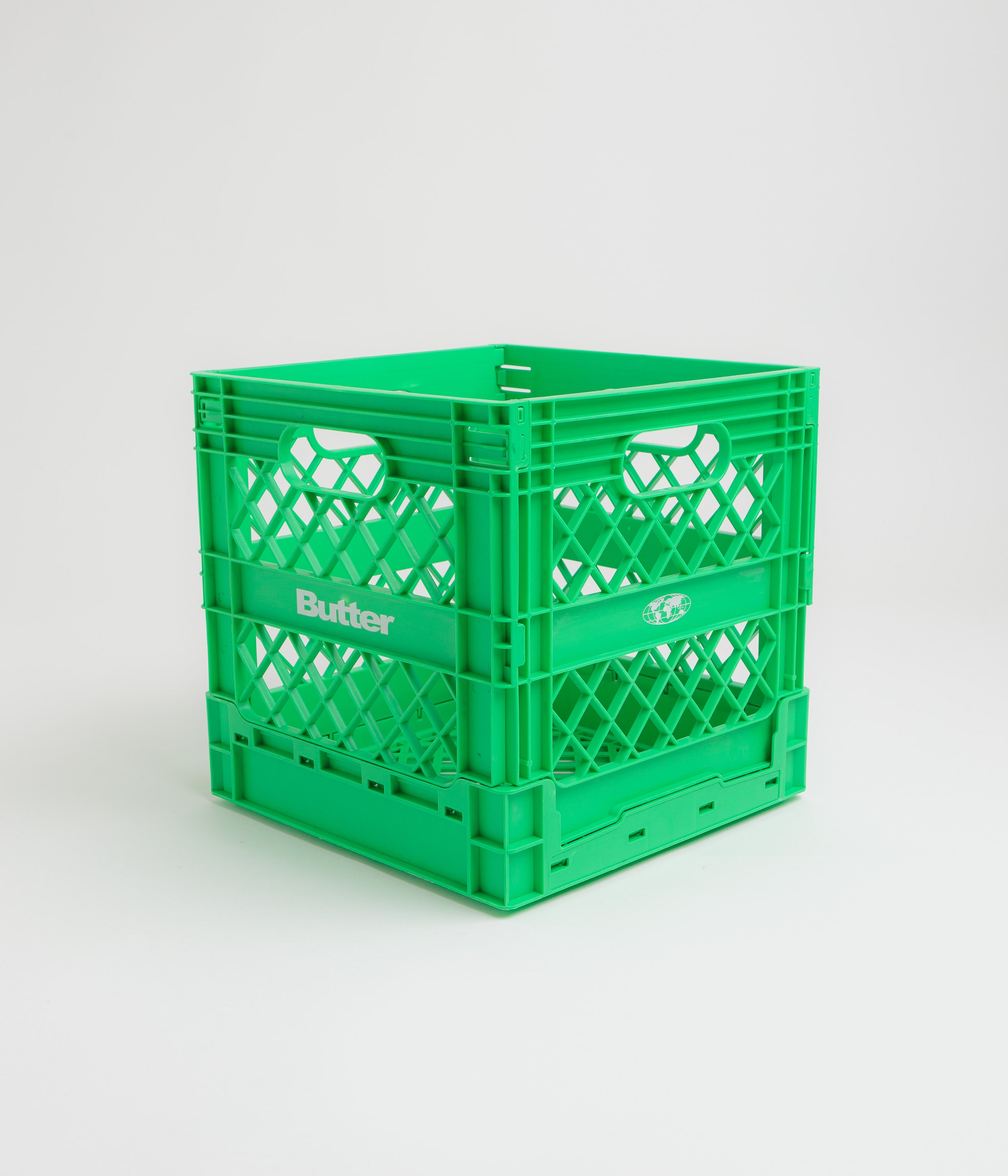 Butter Goods Green Collapsible Record Crate - A Must - Have for Vinyl Lovers