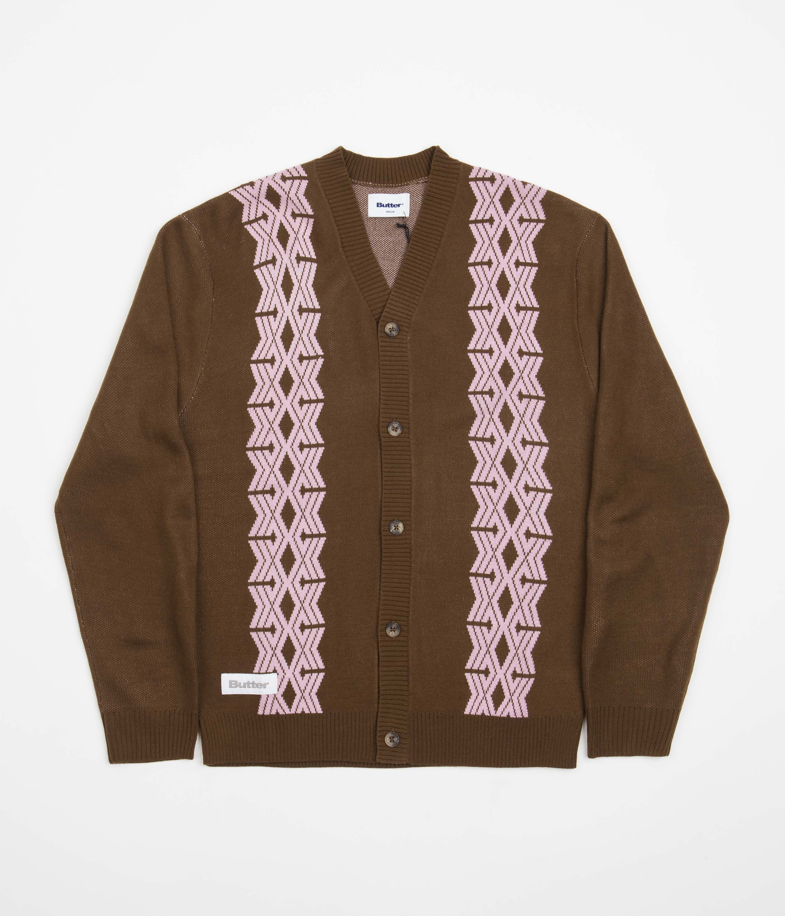 Butter Goods Club Chocolate Knitted Cardigan - Irresistible Vintage Charm
