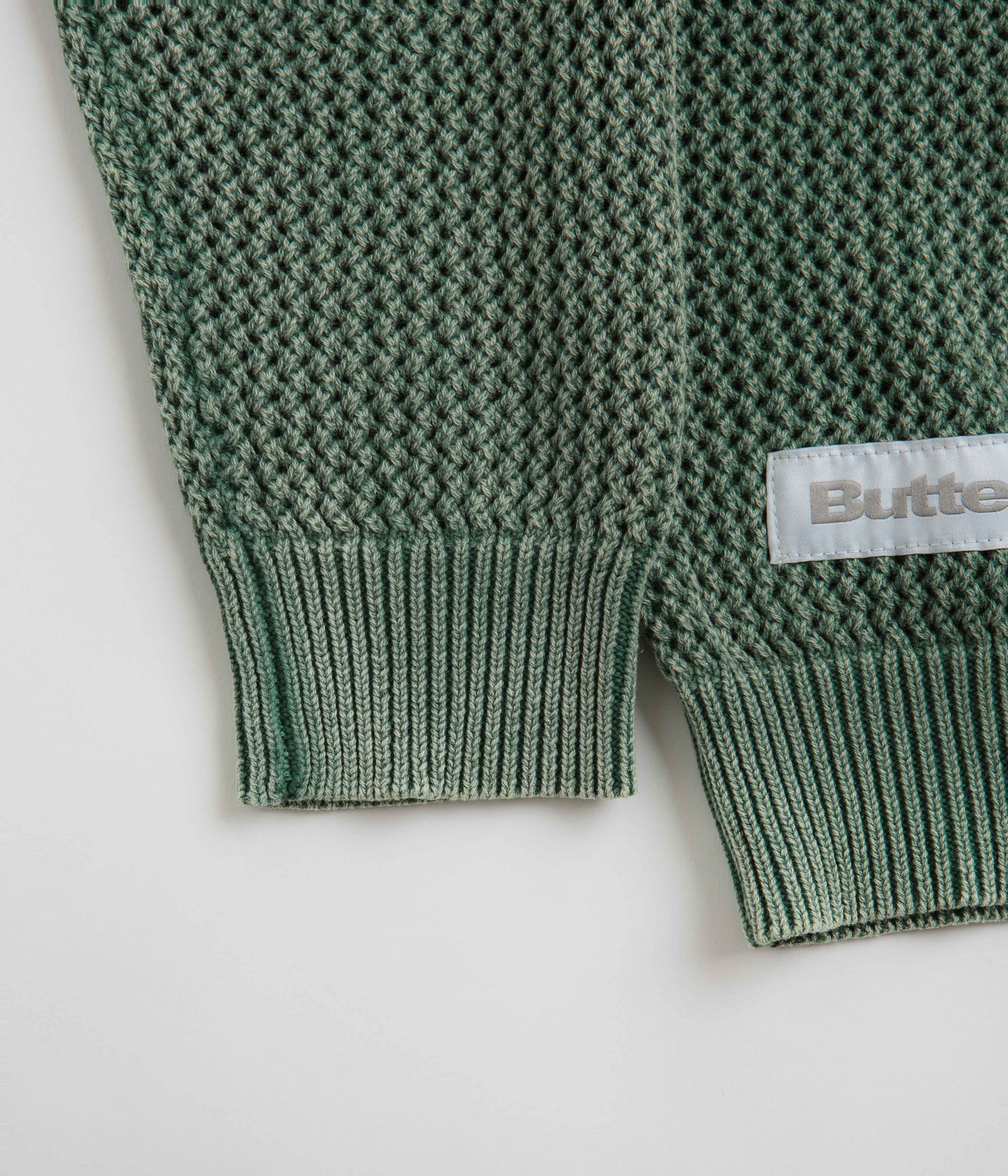 Butter Goods Vintage-Inspired Washed Army Knitted Sweatshirt