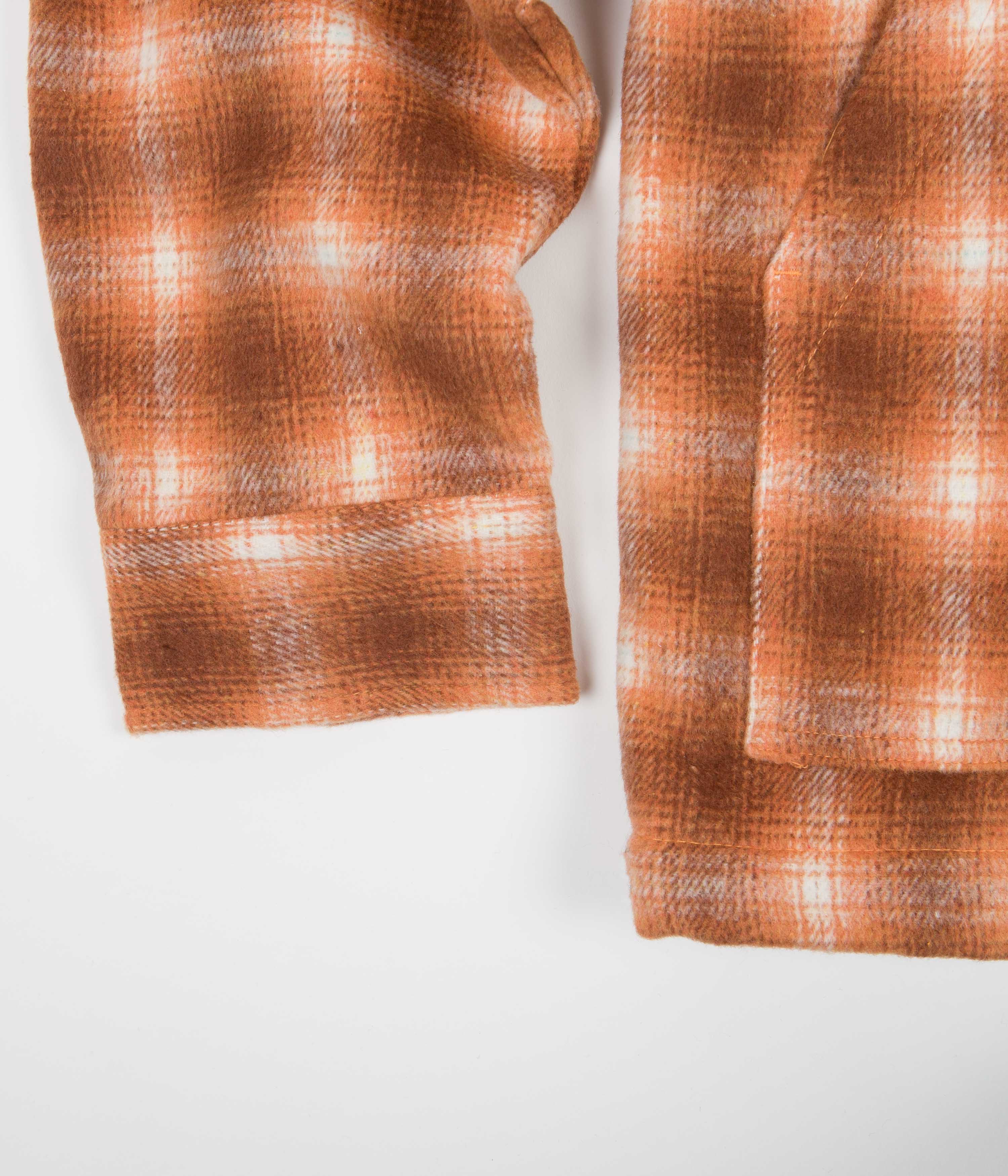 Butter Goods Burnt Orange Chore Plaid Overshirt - A Stylish Skatewear Essential