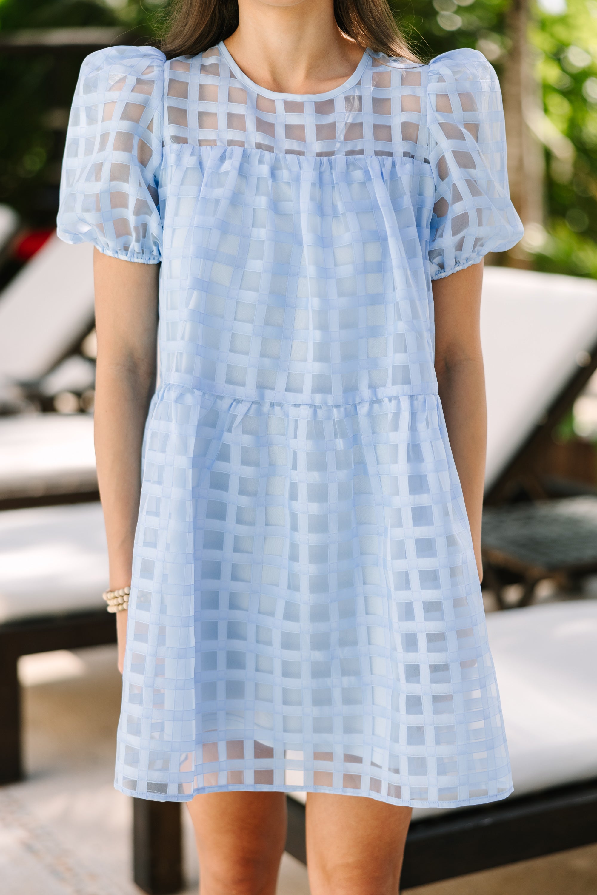 All My Life Light Blue Textured Babydoll Mini Dress - A Fashion Sensation!