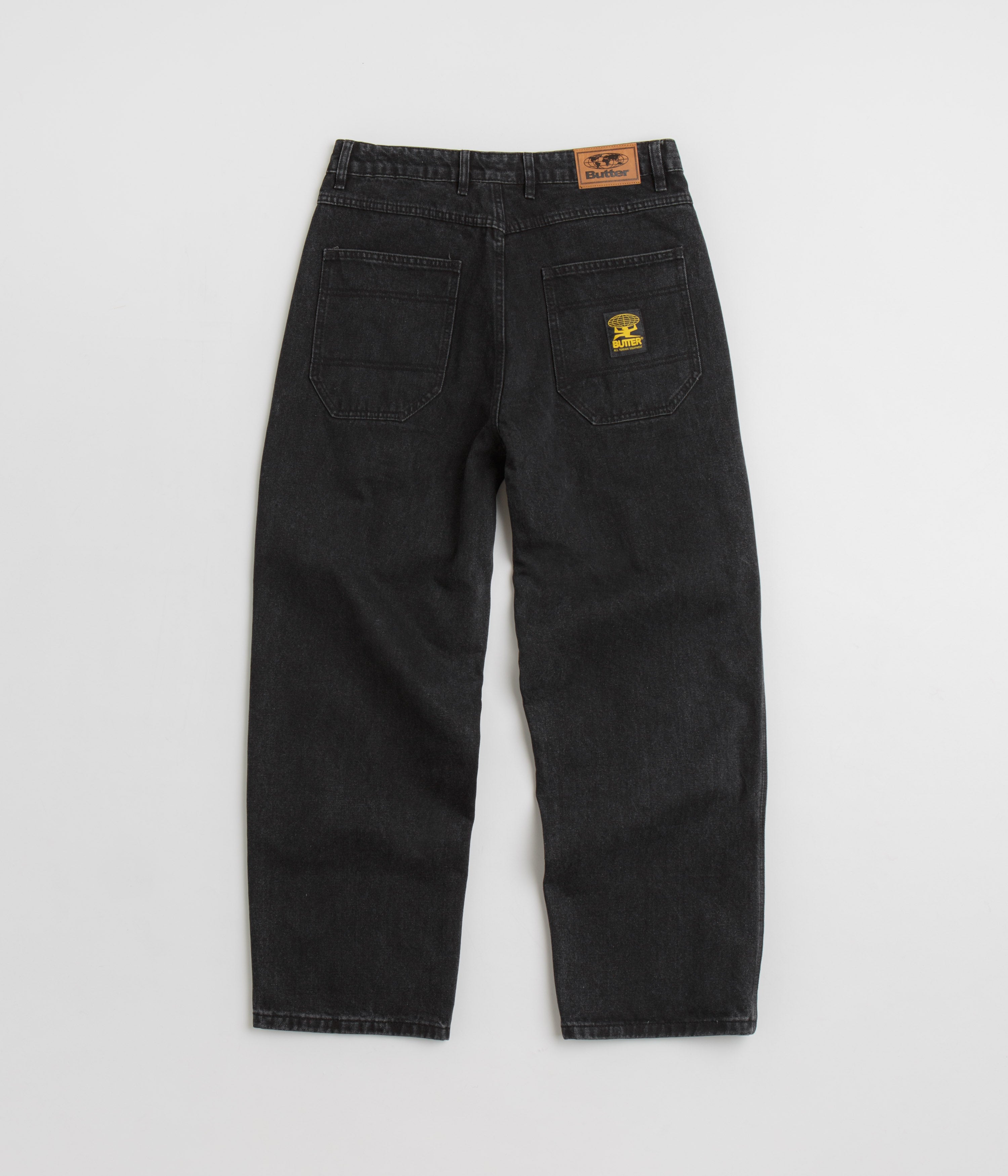 Butter Goods Washed Black Patch Pocket Jeans - Stylish and Comfortable