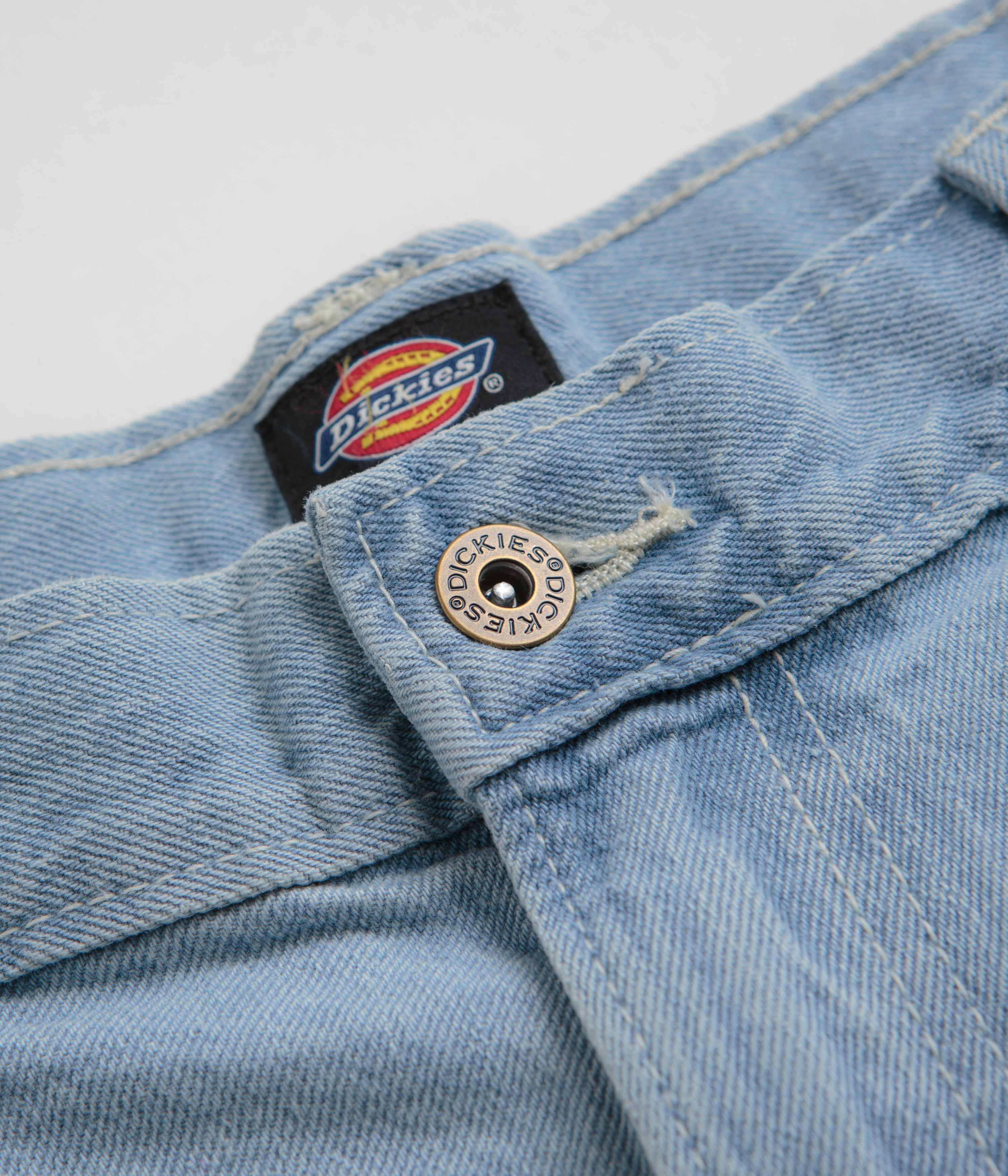 Dickies Madison Vintage Aged Blue Denim Shorts - Timeless Style!