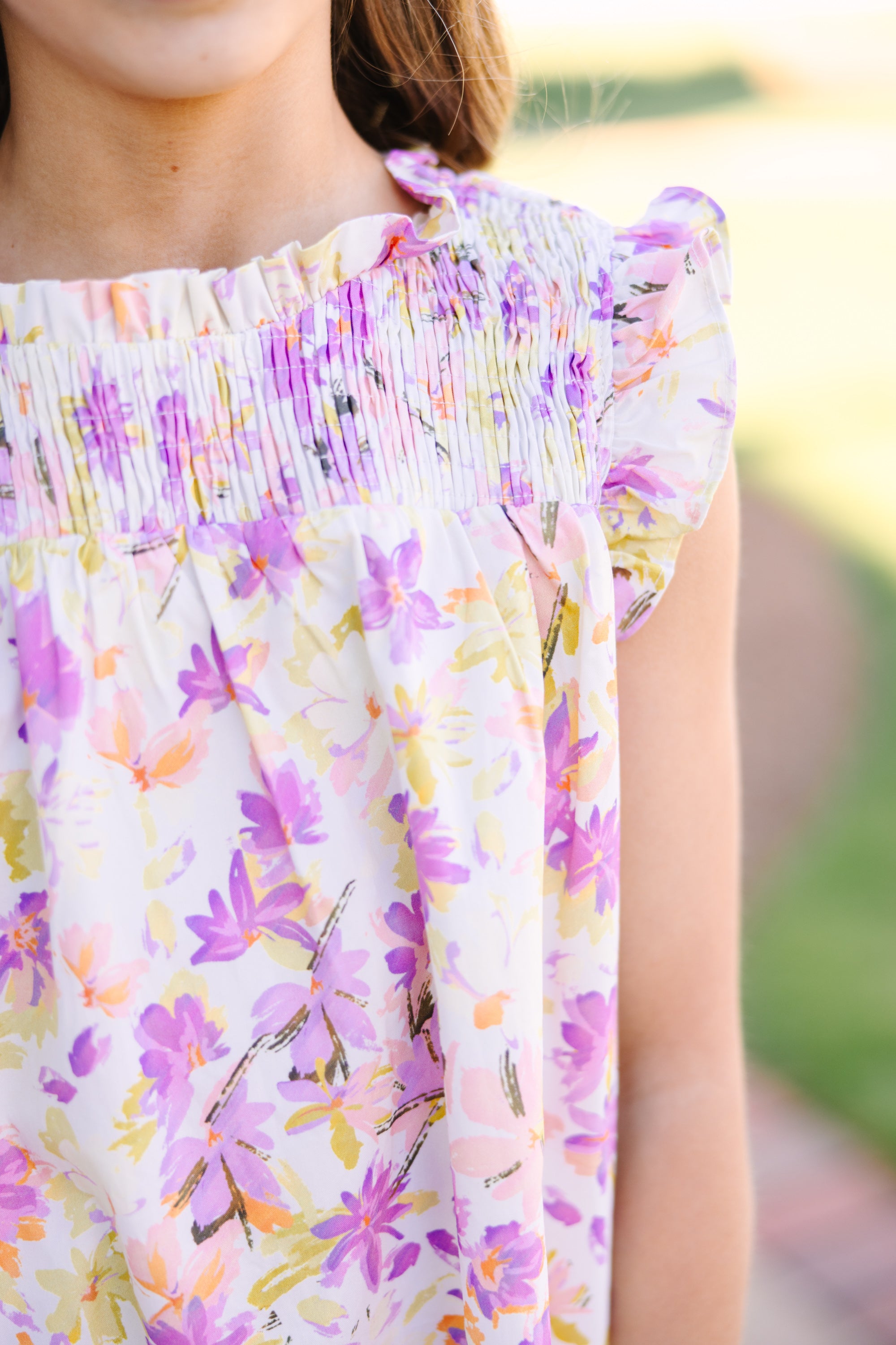 Girls' Enchanting White Floral Lookout Dress