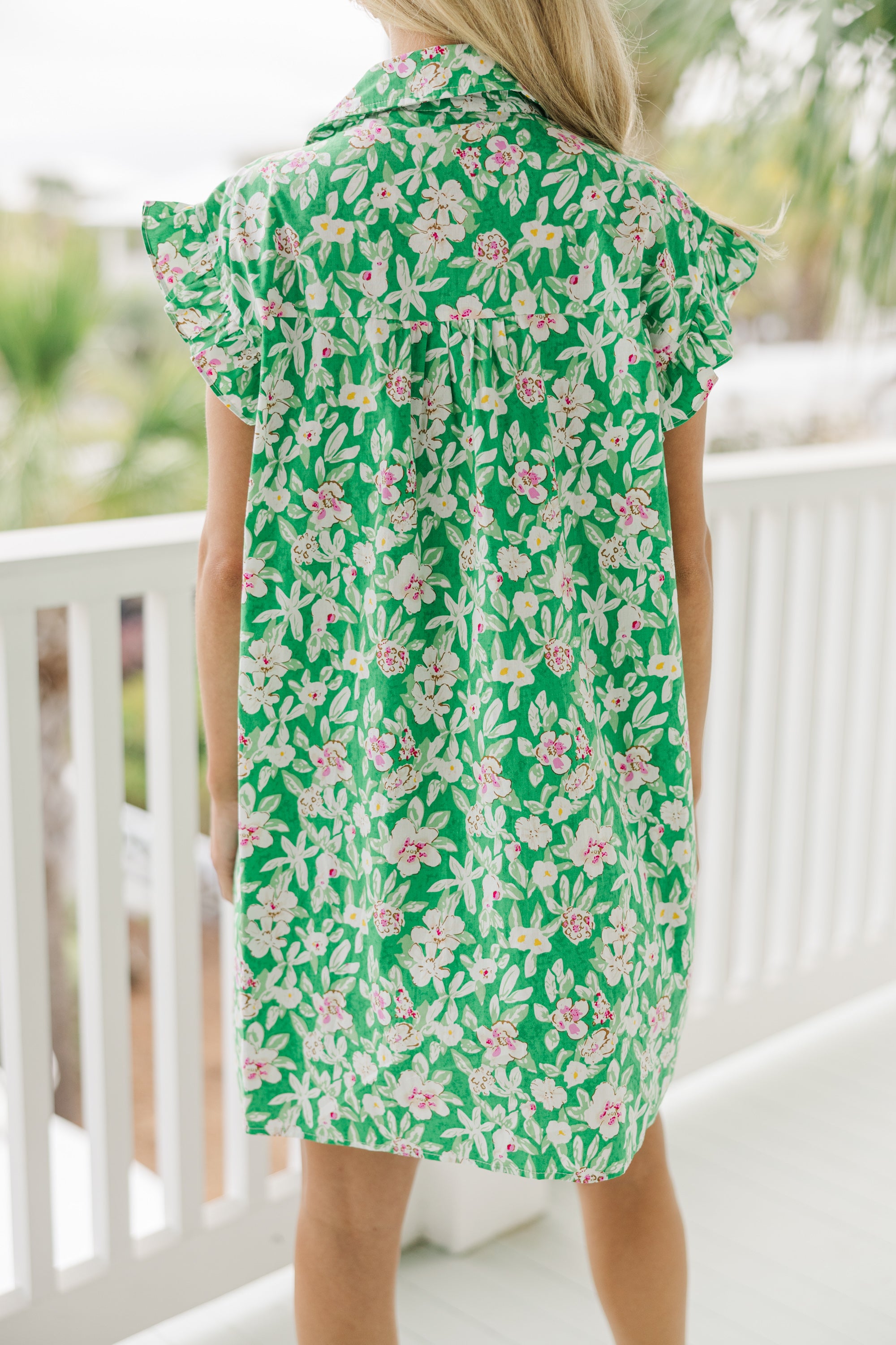Enchanting Green Floral Babydoll Dress - Capture Hearts!