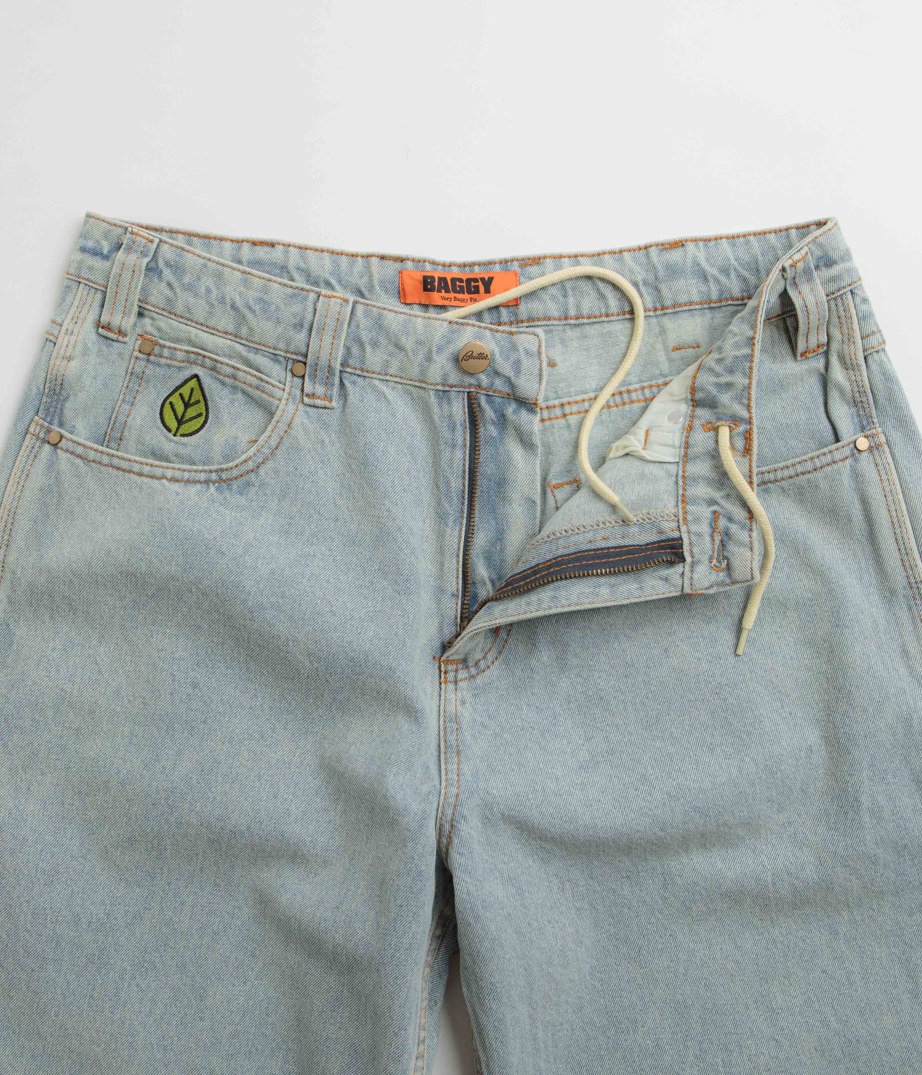 Butter Goods Weathergear Faded Light Wash Denim Jeans - Must-Have Skate Style!