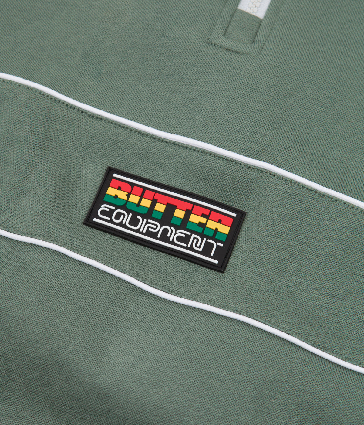 Butter Goods Sage Downwind 1/4 Zip Sweatshirt - Retro Style for All-Day Comfort
