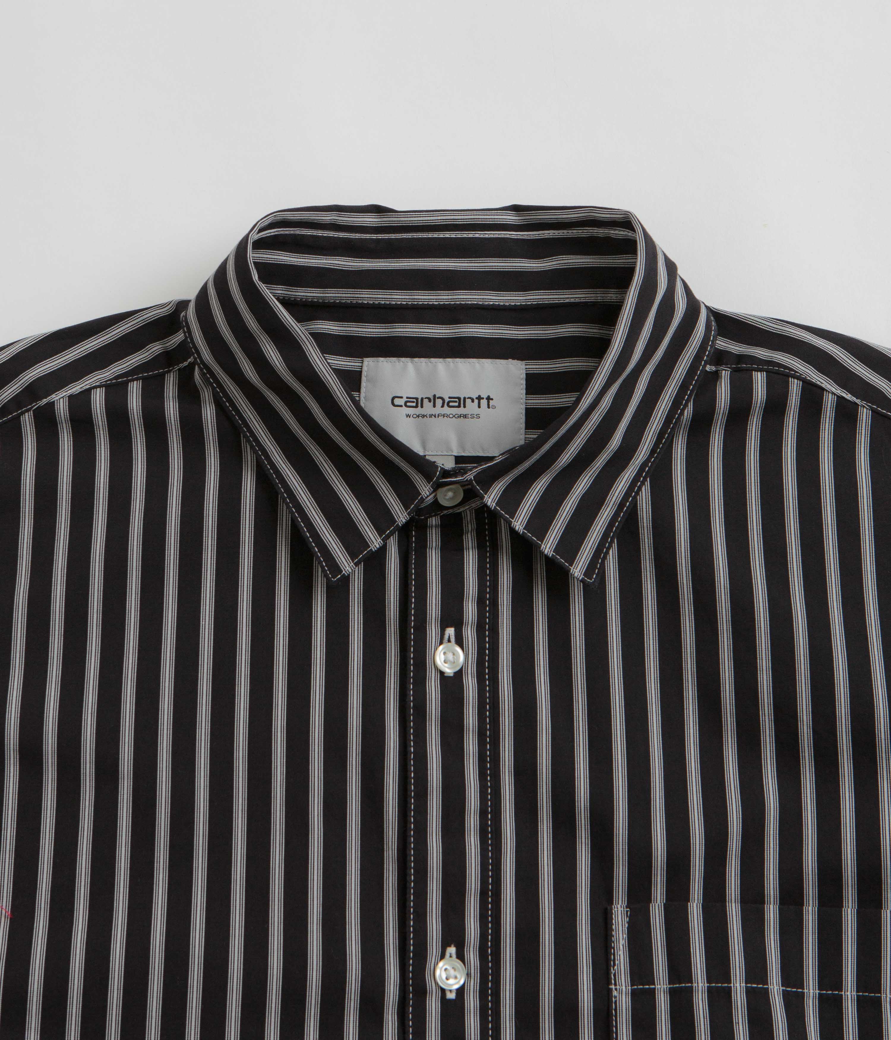 Carhartt Ligety Stripe Poplin Shirt - Striking Black/Wax Design