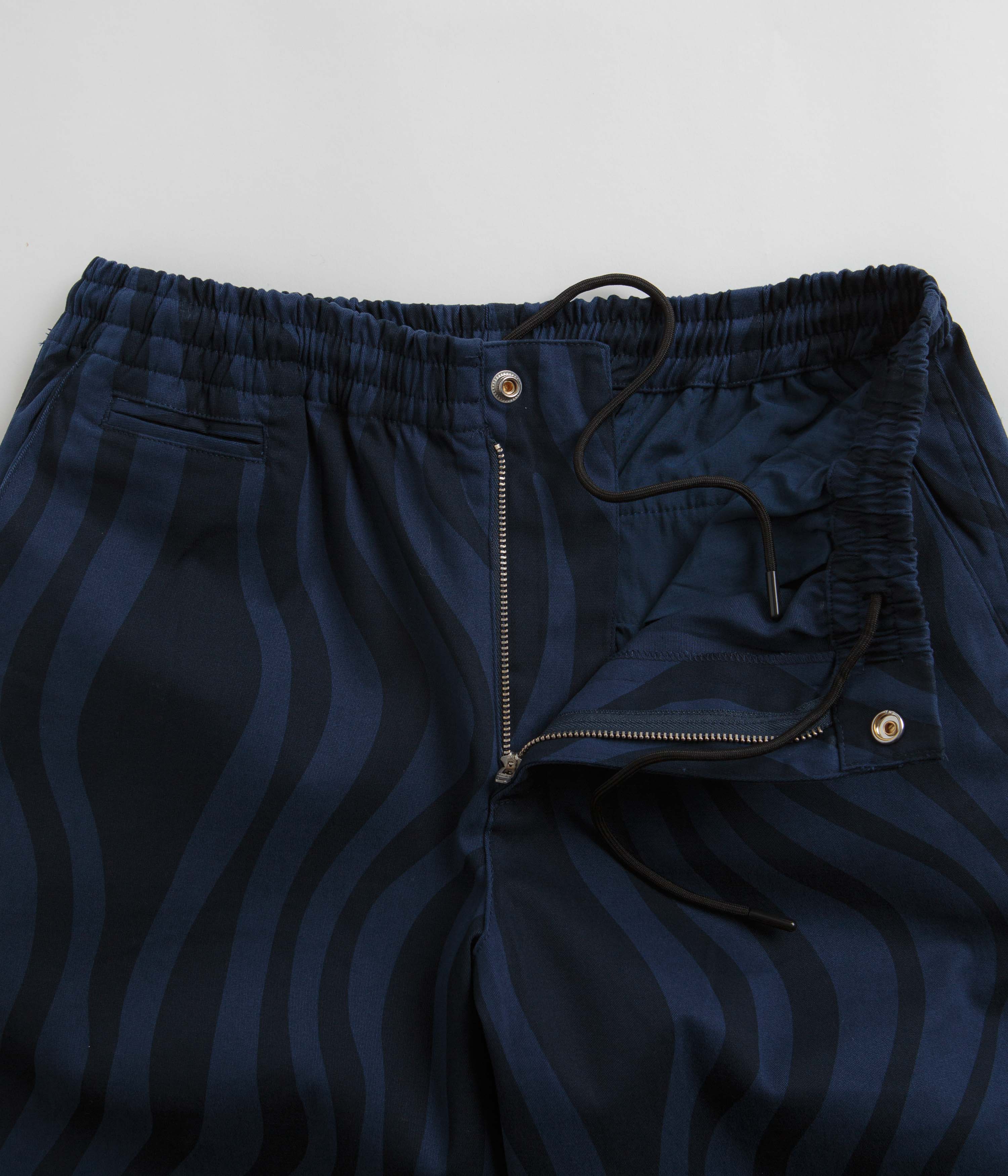 by Parra Blue Flowing Stripes Pants - A Fashion Statement
