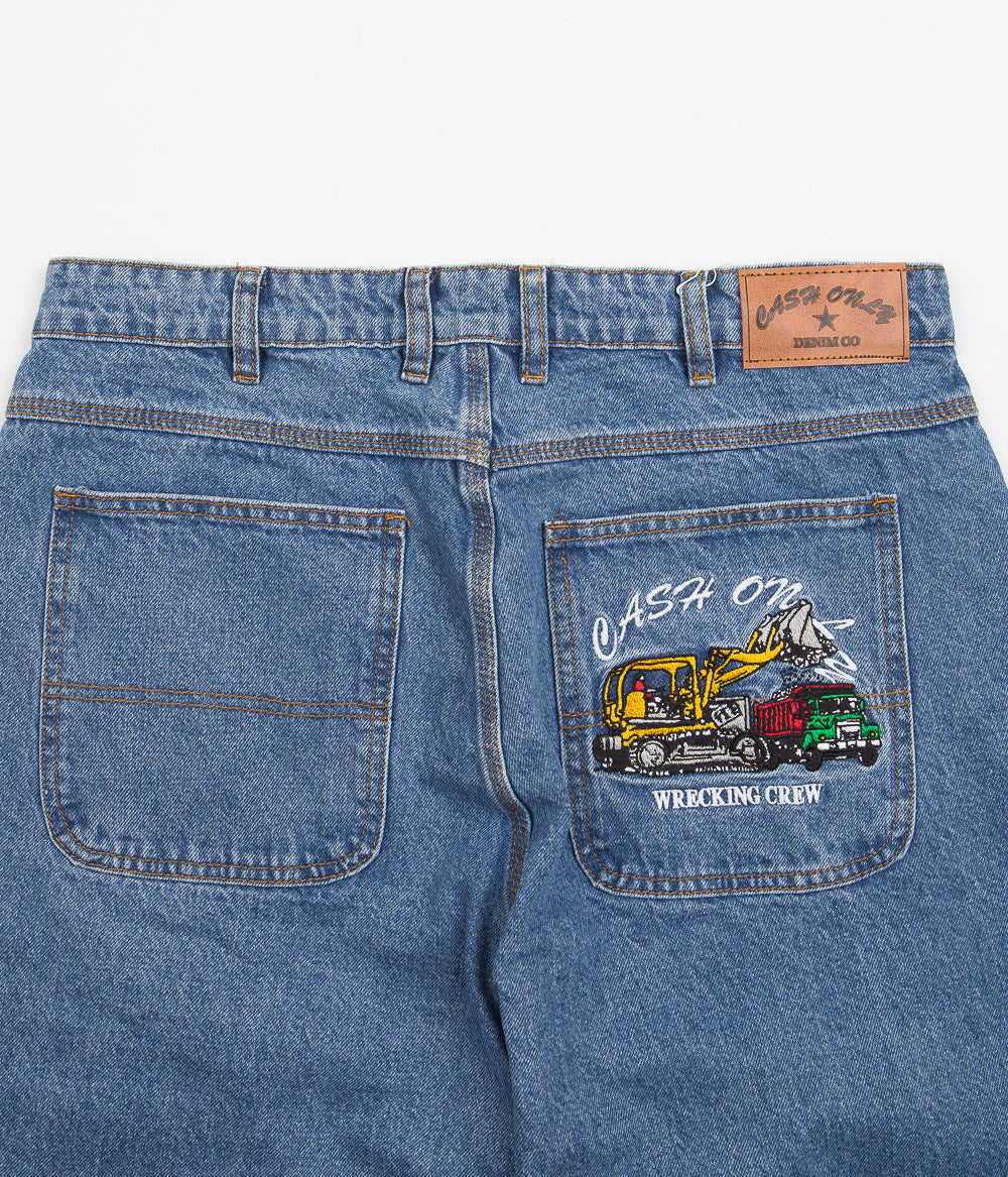 Cash Only Wrecking Baggy Jeans - Washed Indigo: A Skate Culture Icon
