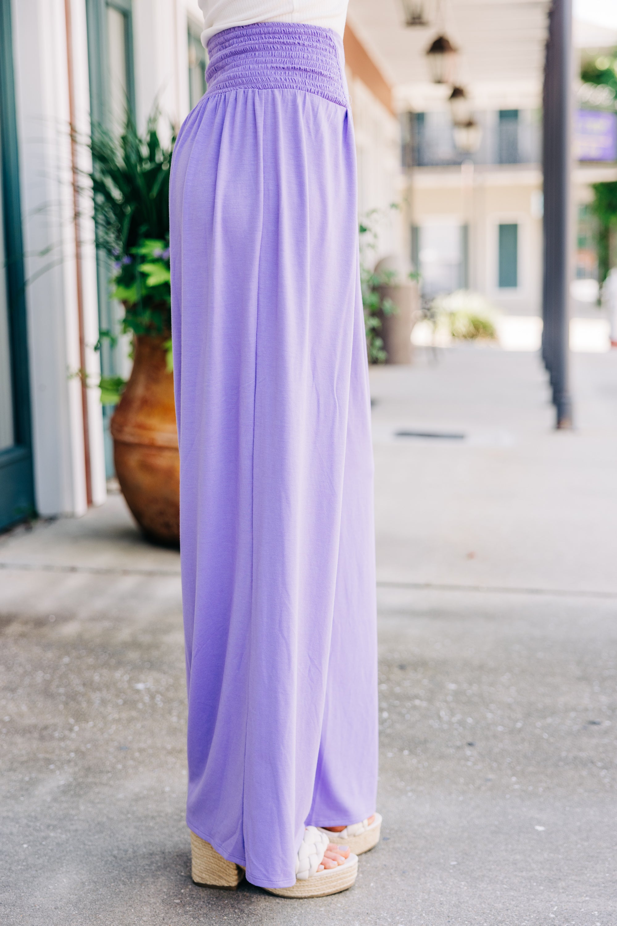 Fun-Filled Lavender Purple Wide Leg Pants