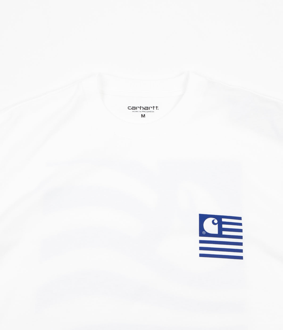 Carhartt Stunning Waving State Flag T-Shirt in White and Lapis
