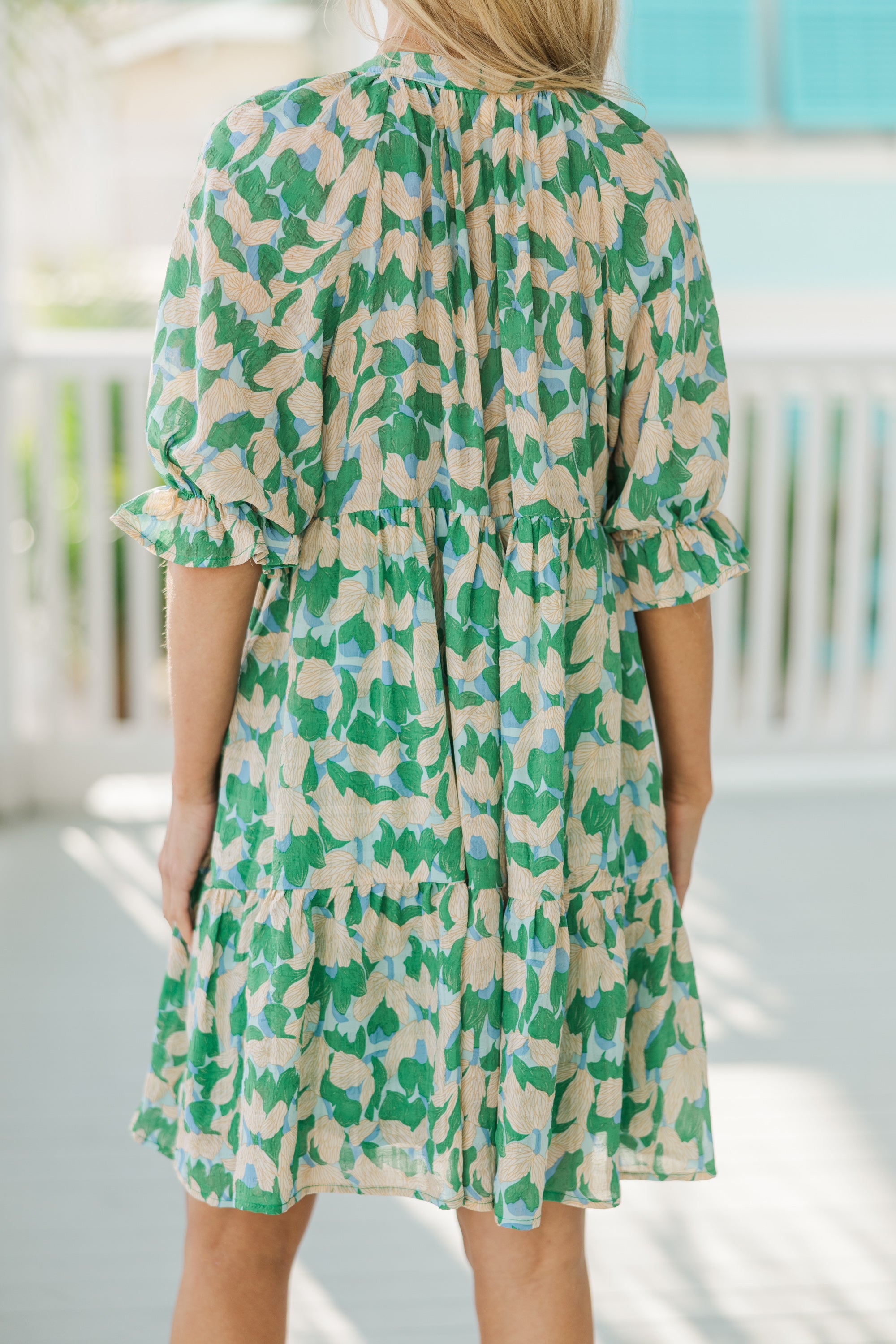 Embrace Yourself with this Gorgeous Green Floral Dress