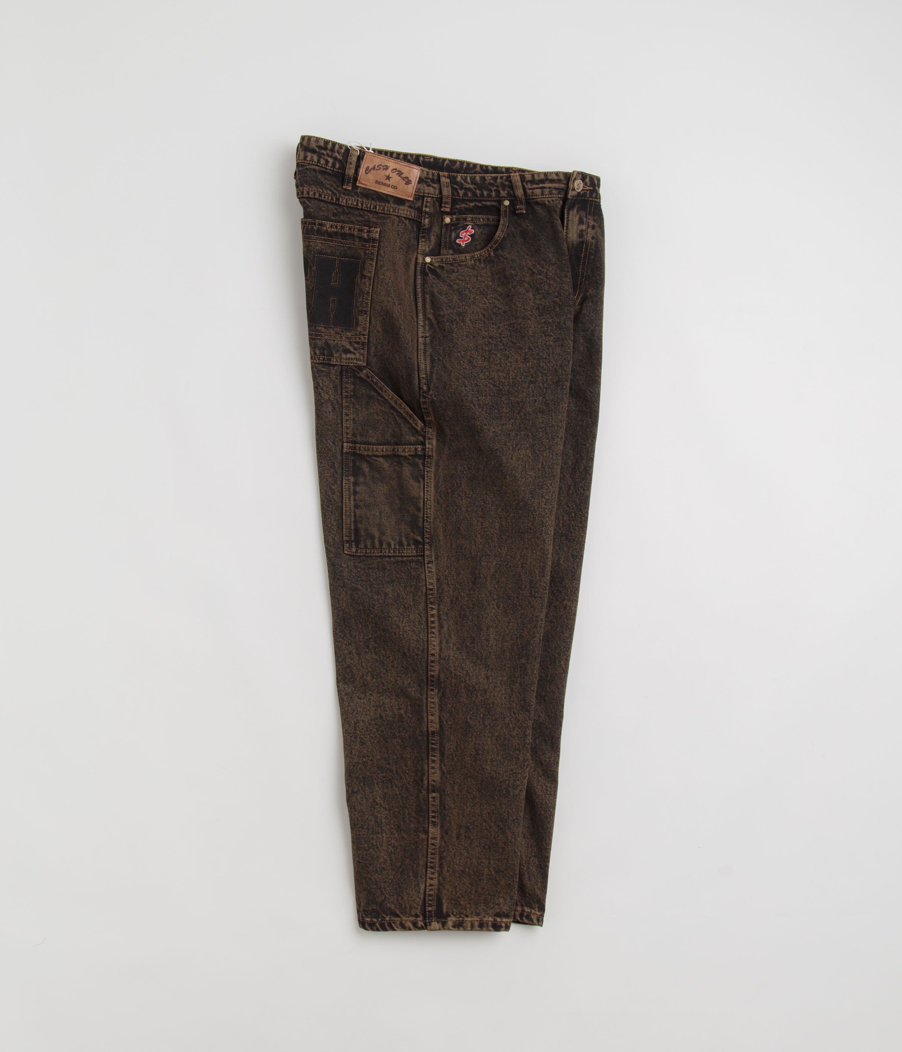 Cash Only Acid Brown Wash Blockout Denim Jeans - Irresistible Style!
