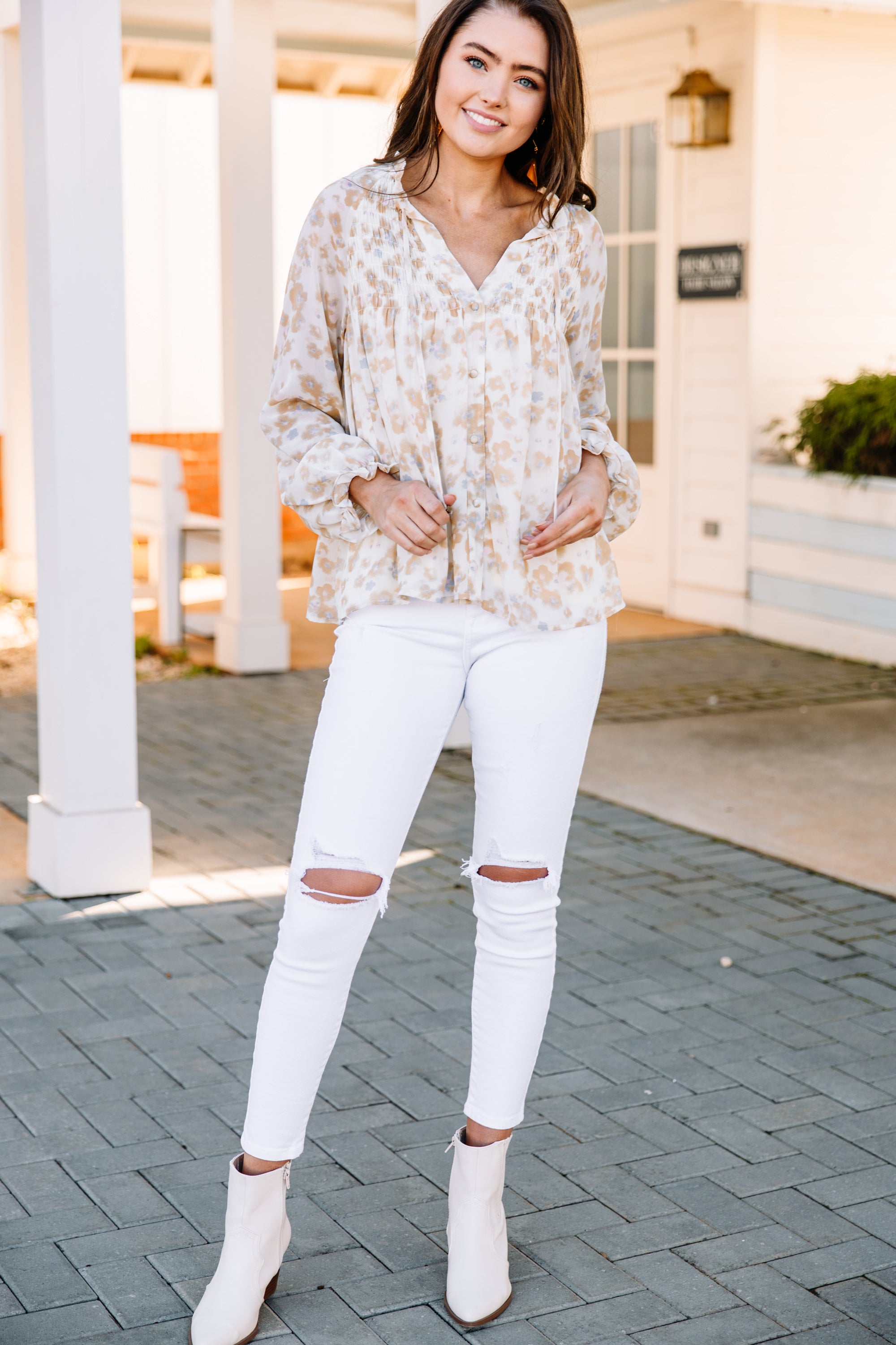 All My Life Enchanting Yellow Floral Blouse