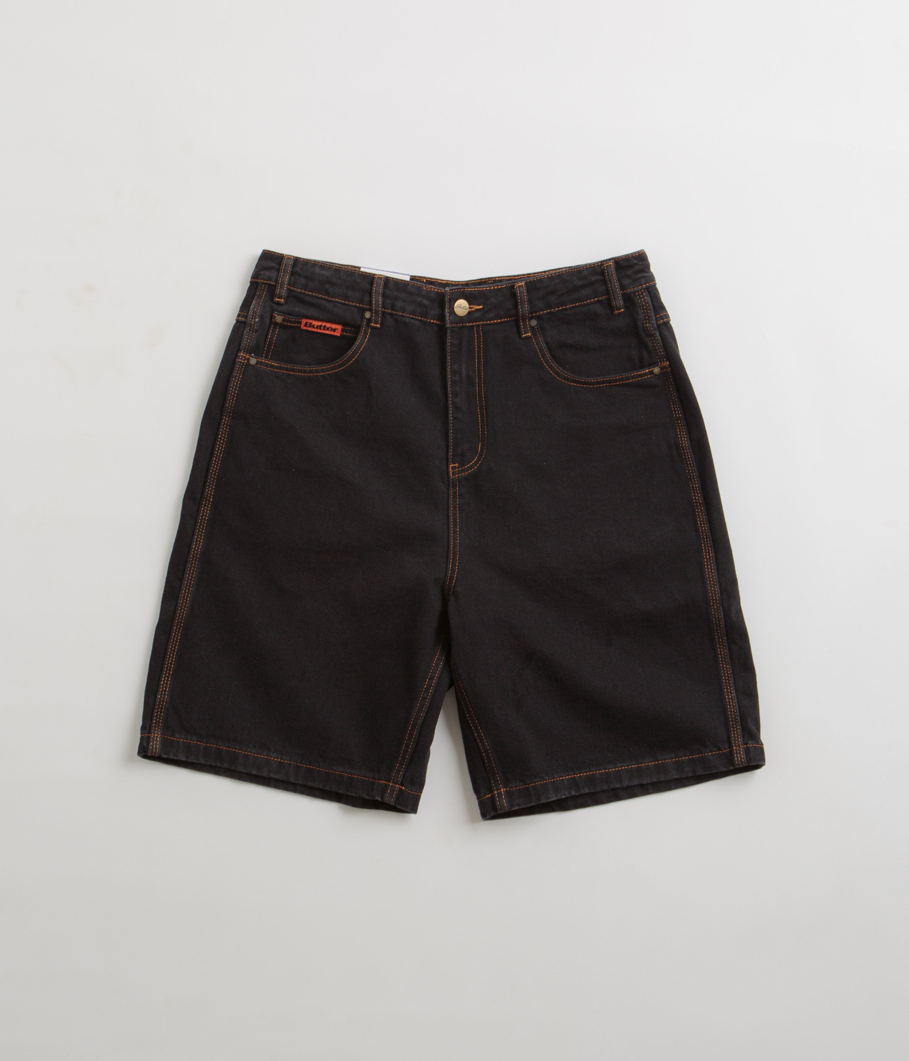 Butter Goods Stylish Washed Black Baggy Denim Shorts