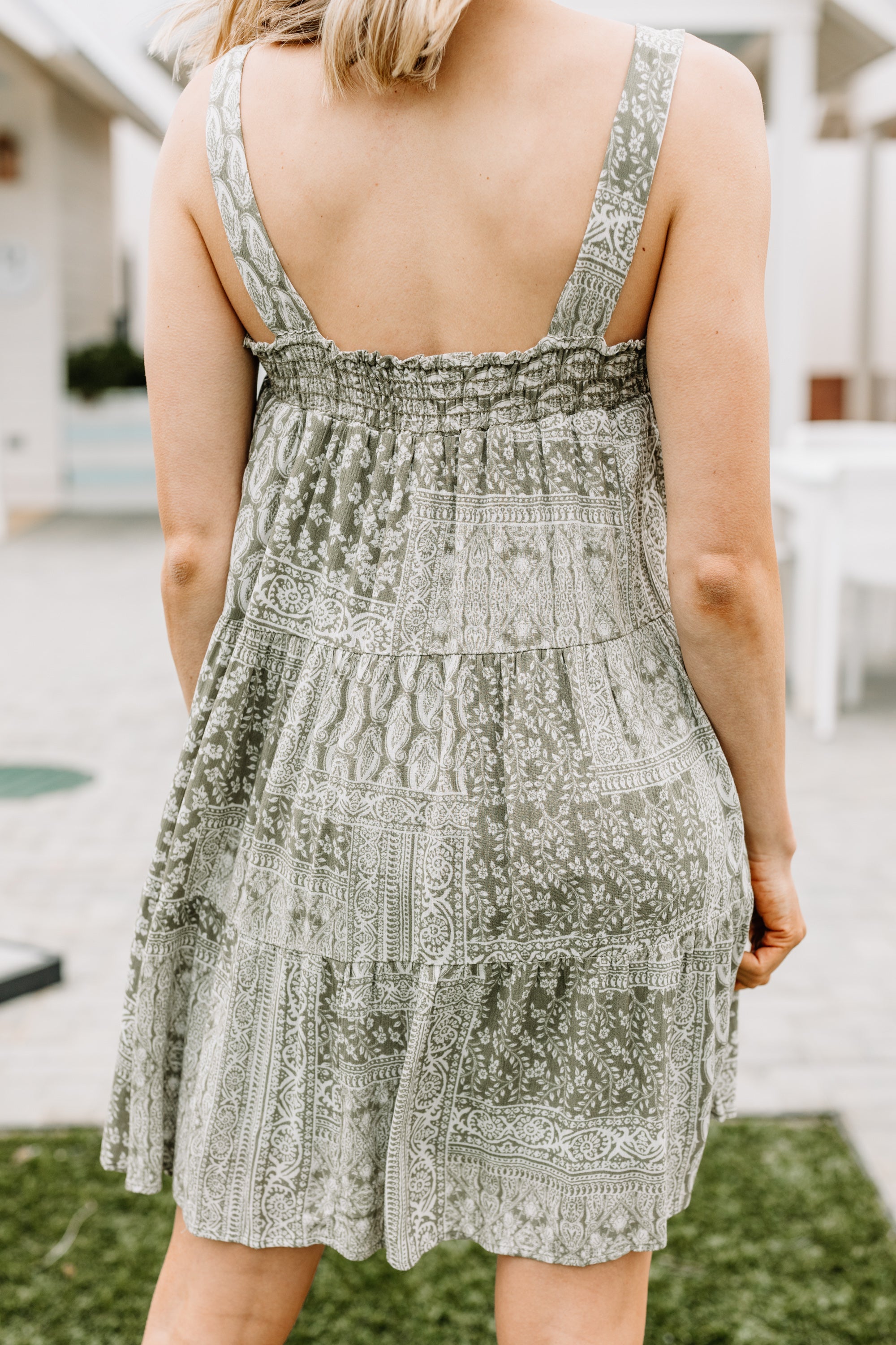 Charming Olive Green Mini Dress - Always by Your Side!
