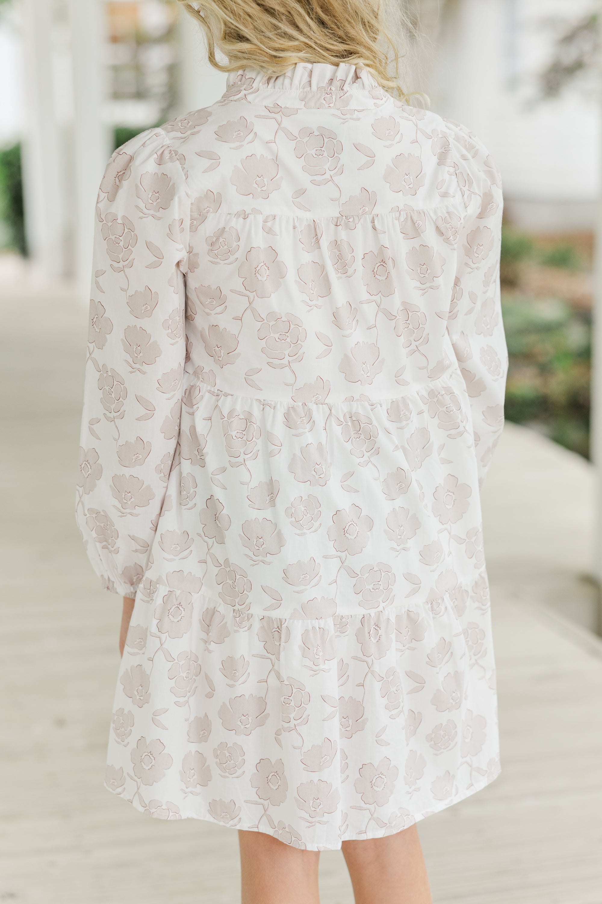 Girls' Off-White Floral Babydoll Dress: A Must-Have!