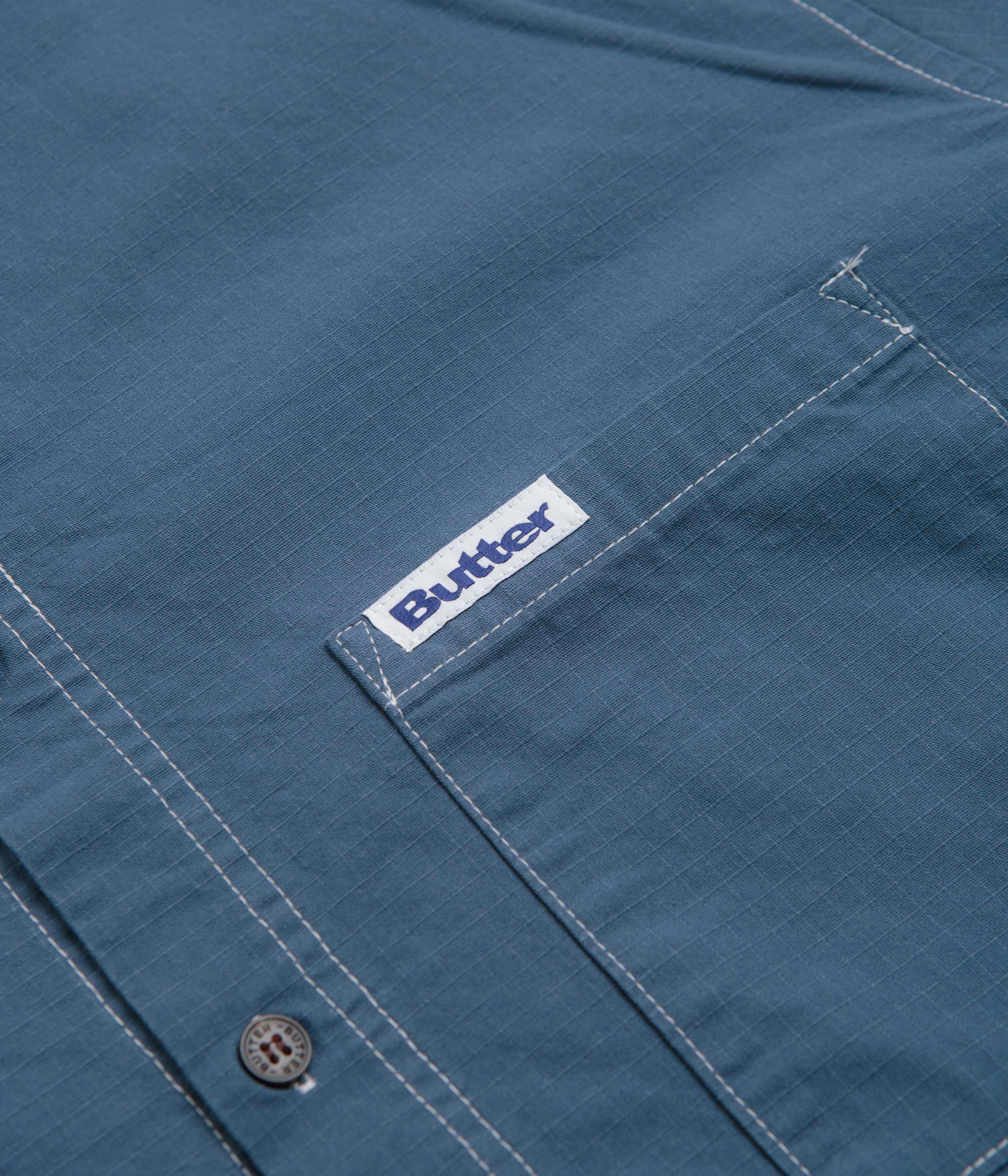 Butter Goods Work Blue Ripstop Button-Up Shirt - A Must-Have!