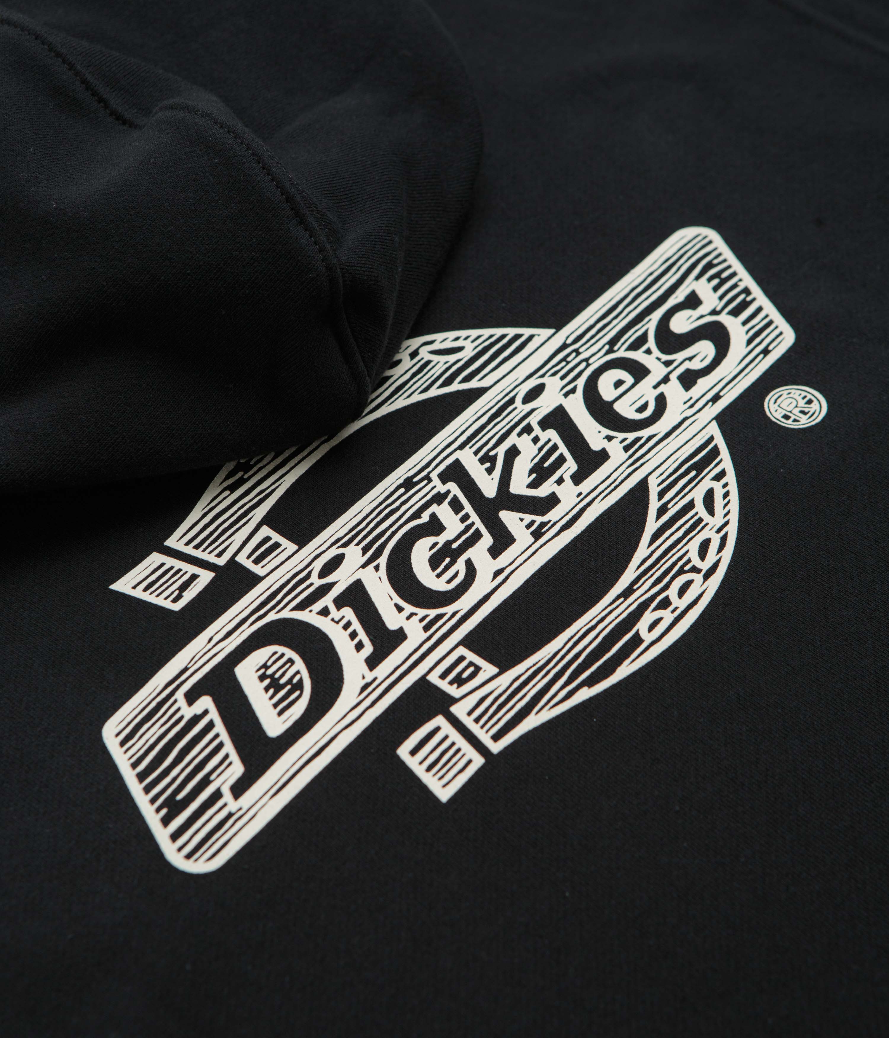 Dickies Stunning Black Wood Logo Hoodie