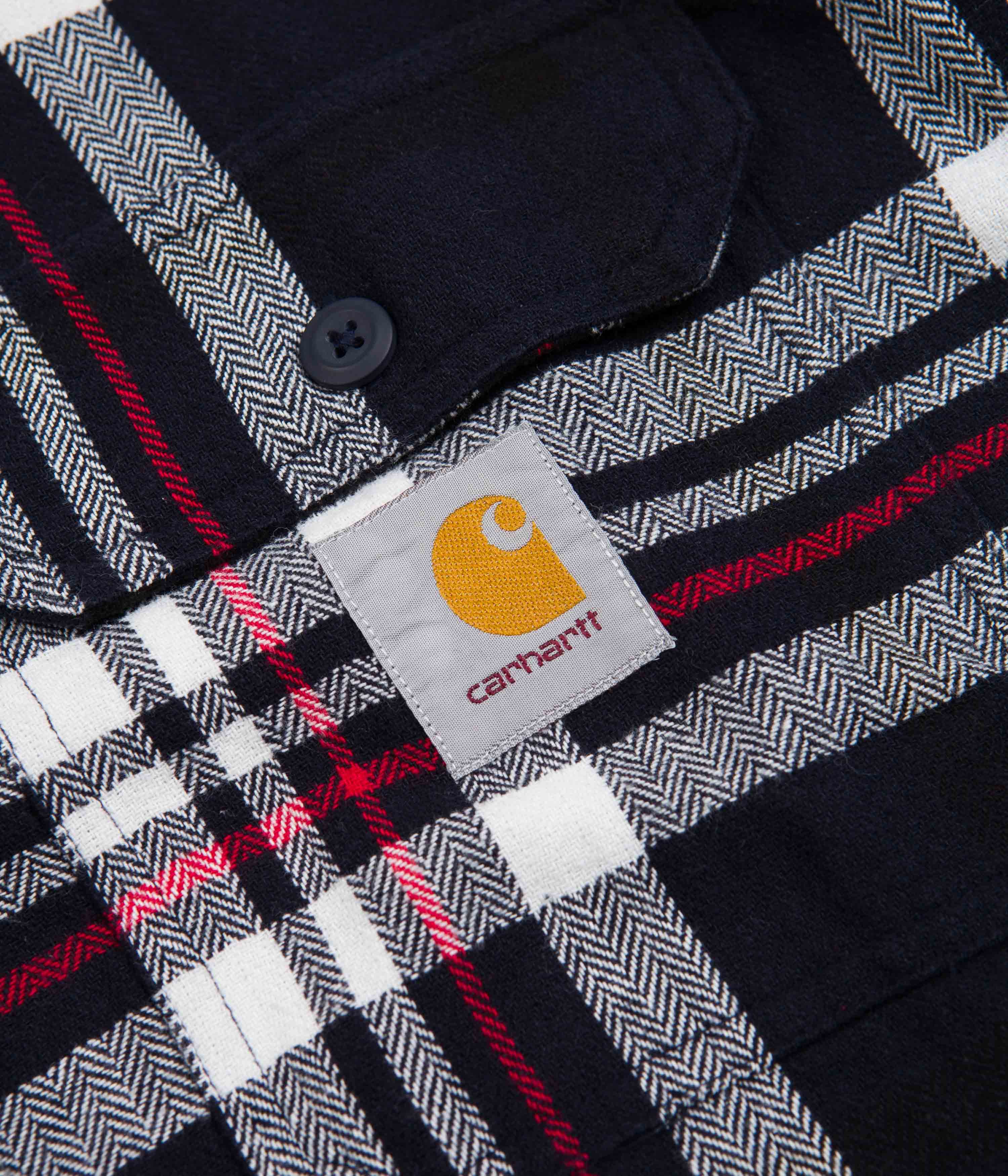 Carhartt Wallace Shirt - Stylish Wallace Check in Dark Navy