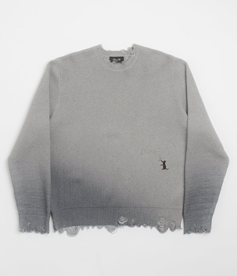 Stunning Dime Cat Knit Sweatshirt in Storm Shade