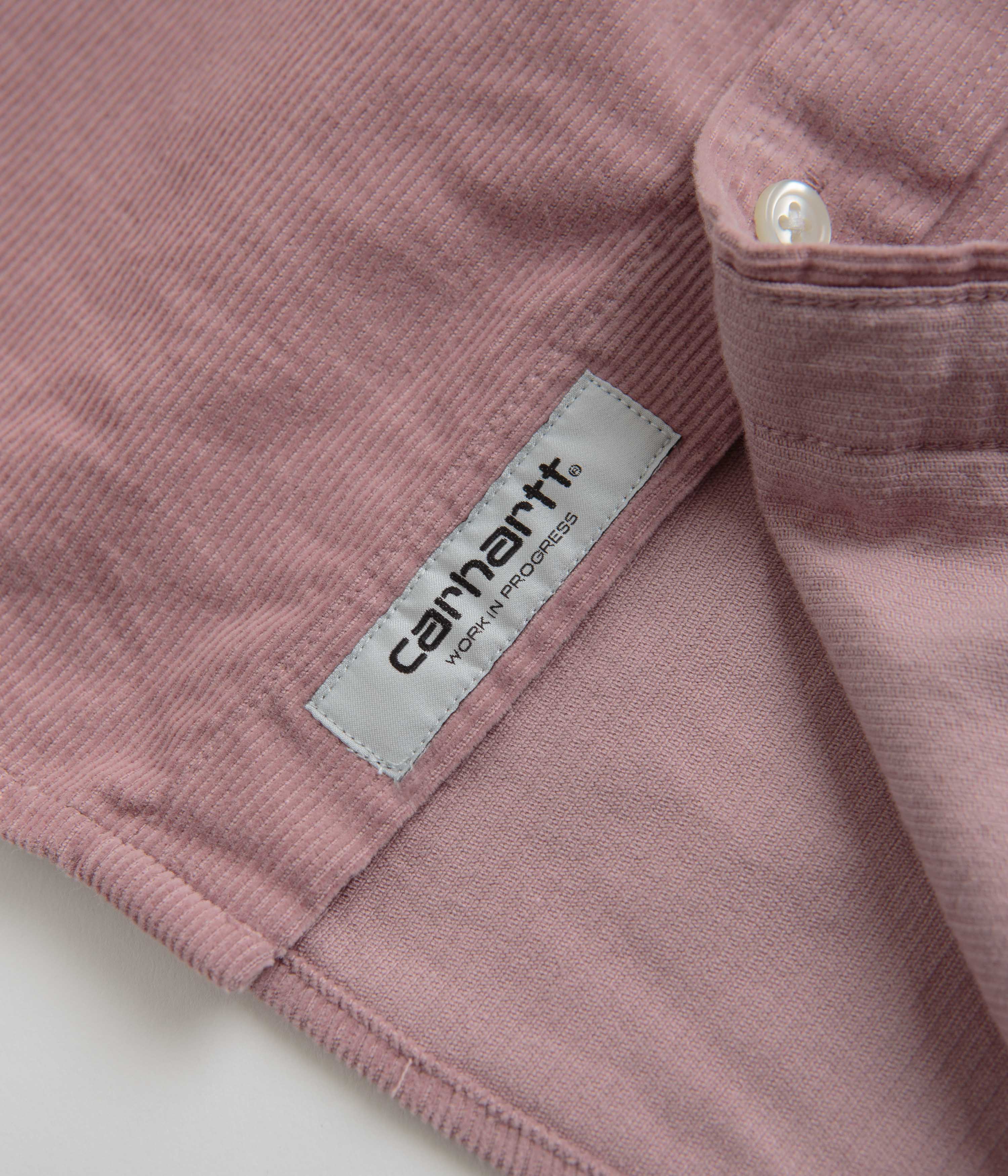 Carhartt Madison Fine Cord Shirt - Stunning Glassy Pink / Wax