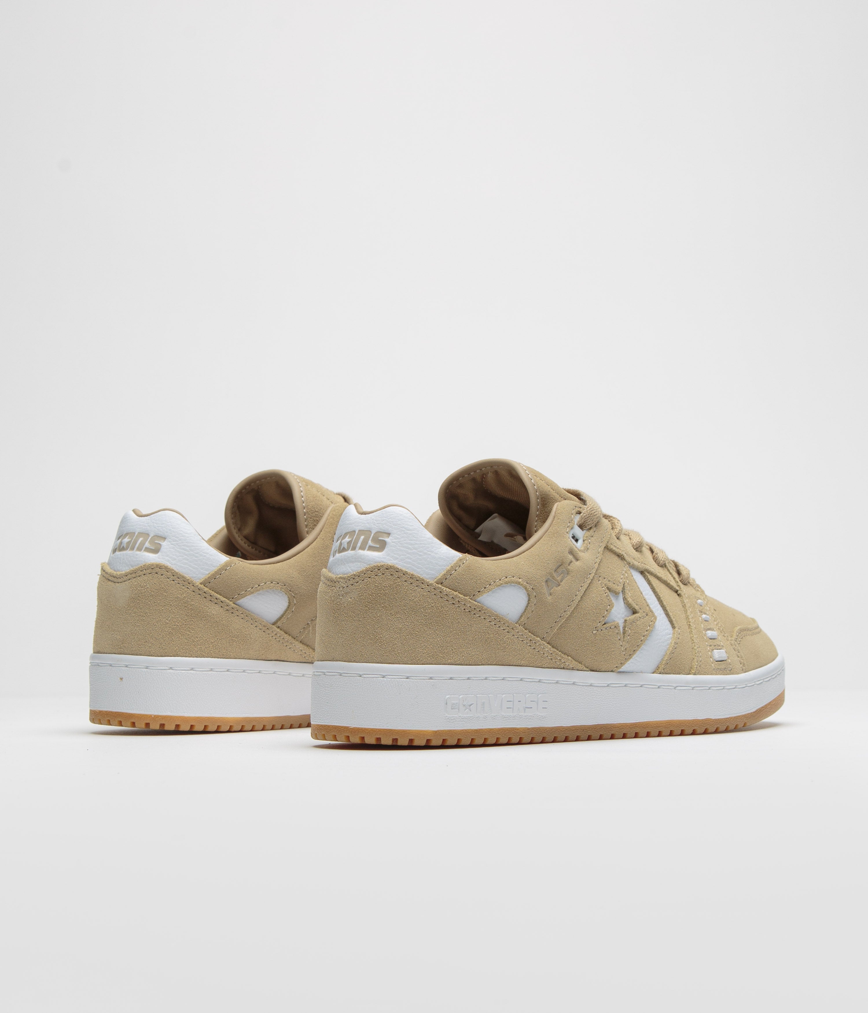 Converse Cons AS-1 Pro Suede Shoes - Stunning Nomad Khaki, White & Gum Combo