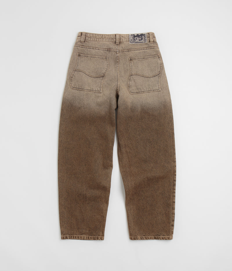 Dime's Stunning Dipped Sandblasted Brown Classic Baggy Jeans