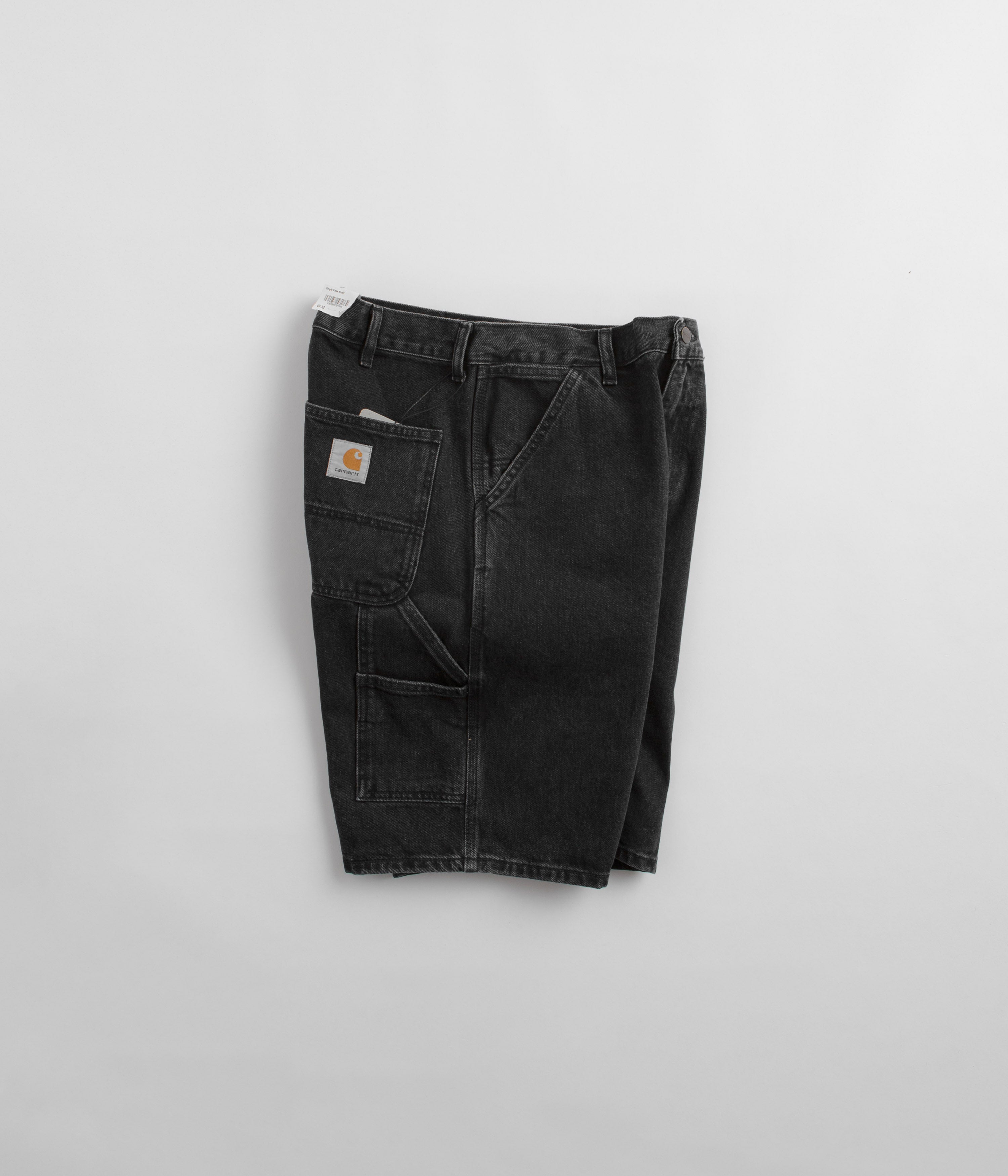 Carhartt Black Stone Washed Single Knee Shorts - A Must-Have!