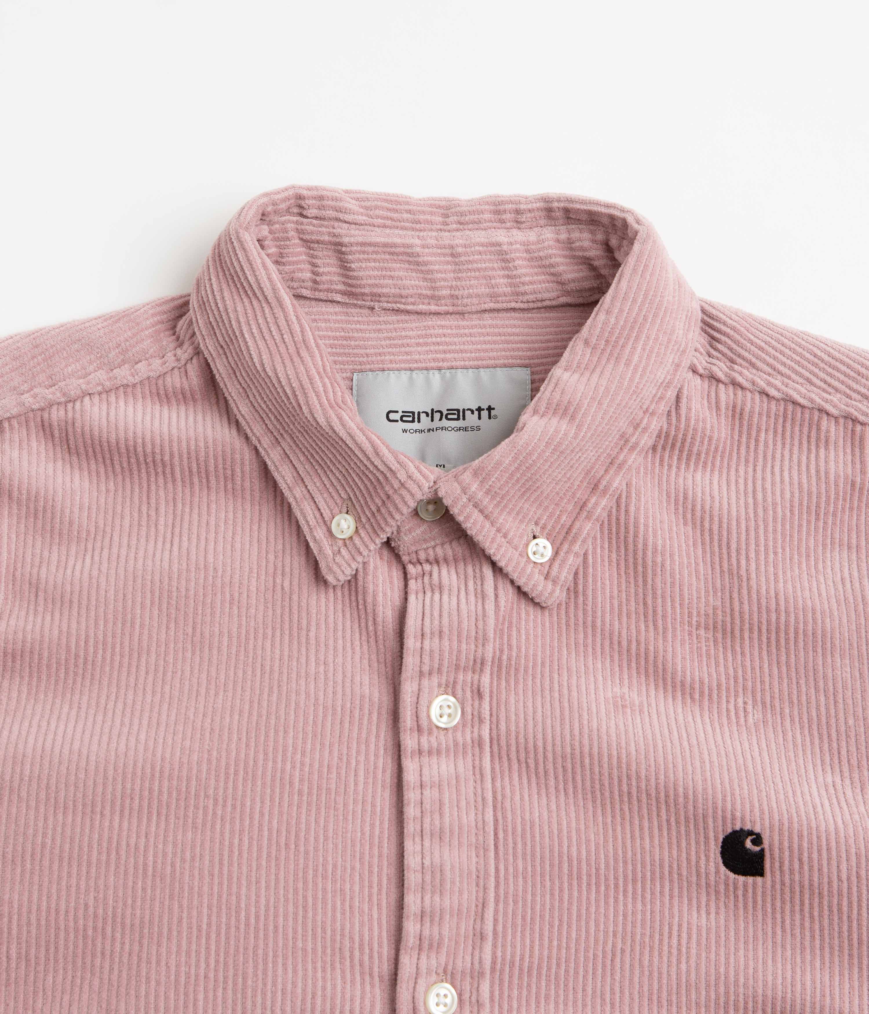 Carhartt Madison Cord Shirt - Stunning Glassy Pink & Bold Black