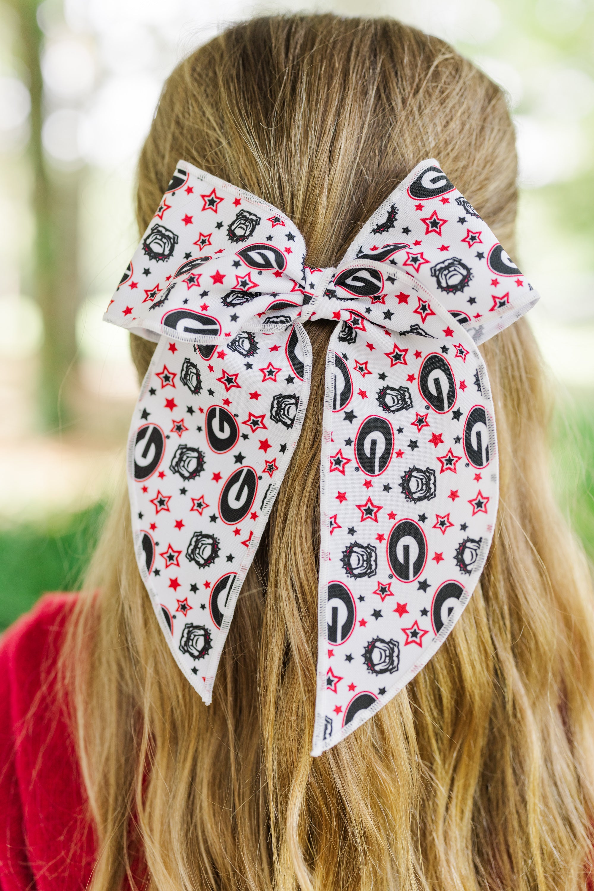 Girls' Game-Day Must-Have: GA Red Hair Bow