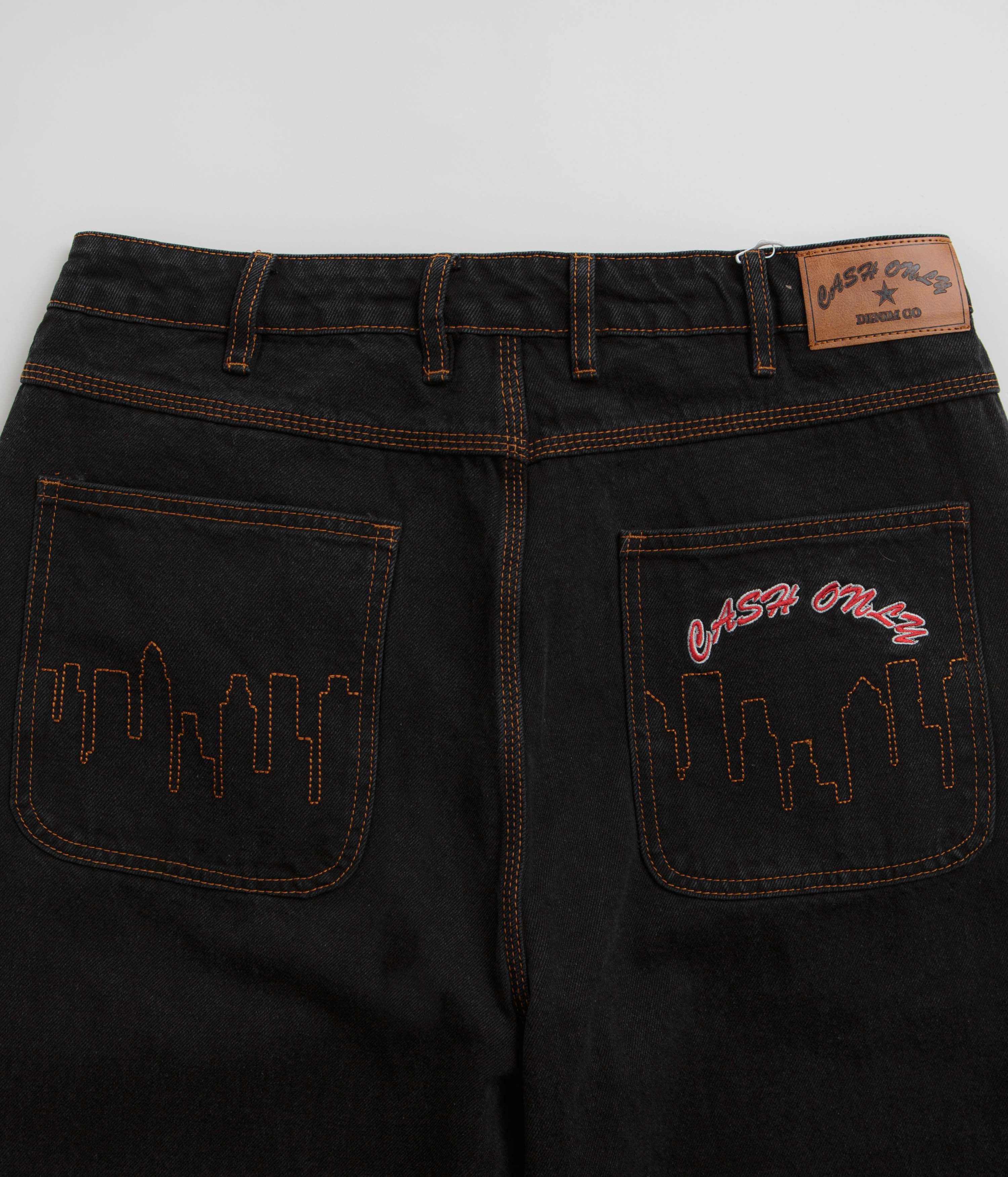 Cash Only Stylish Baggy Jeans - Trendy Washed Black / Classic Black