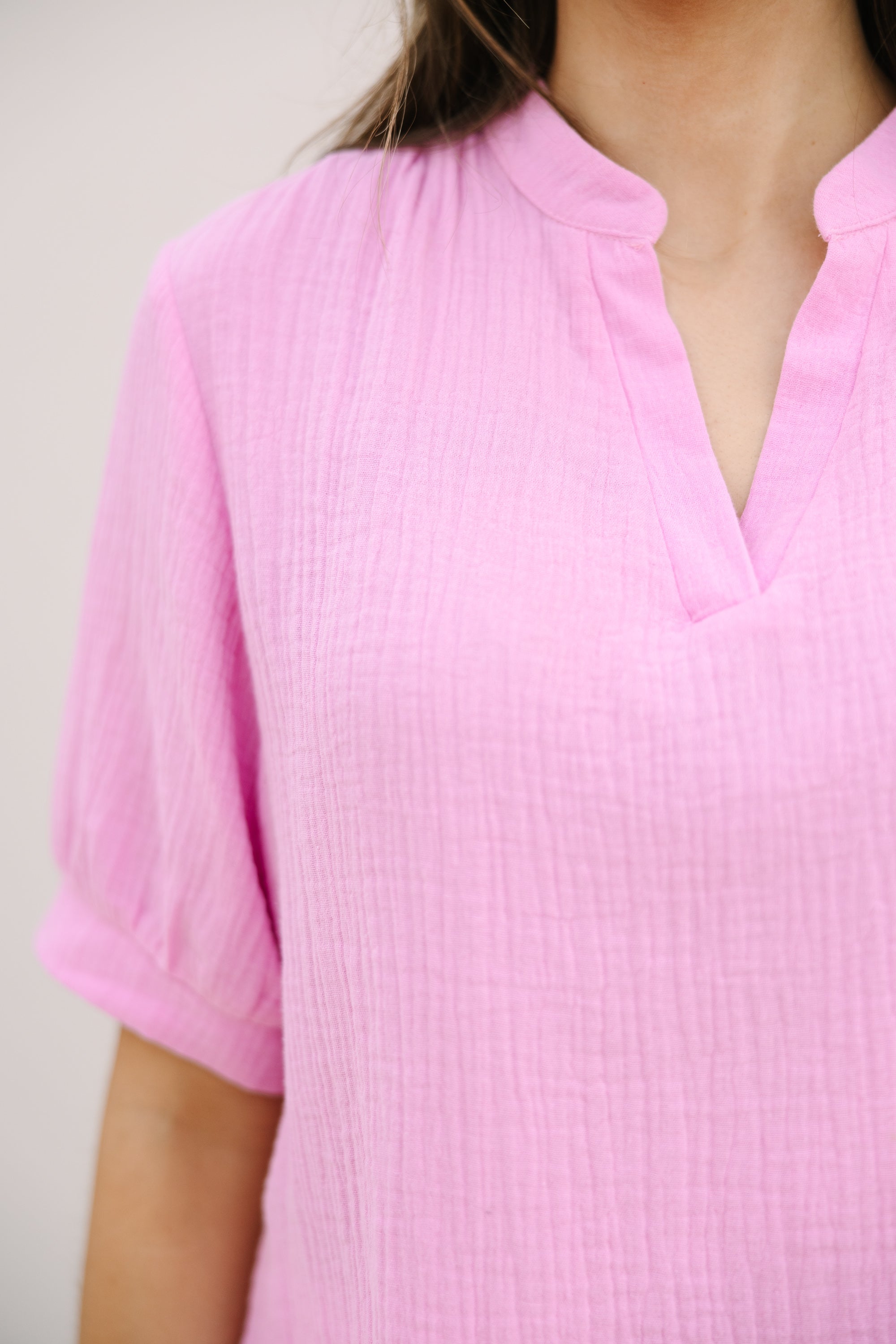 Irresistible Pink Gauze Top - Good To Go!