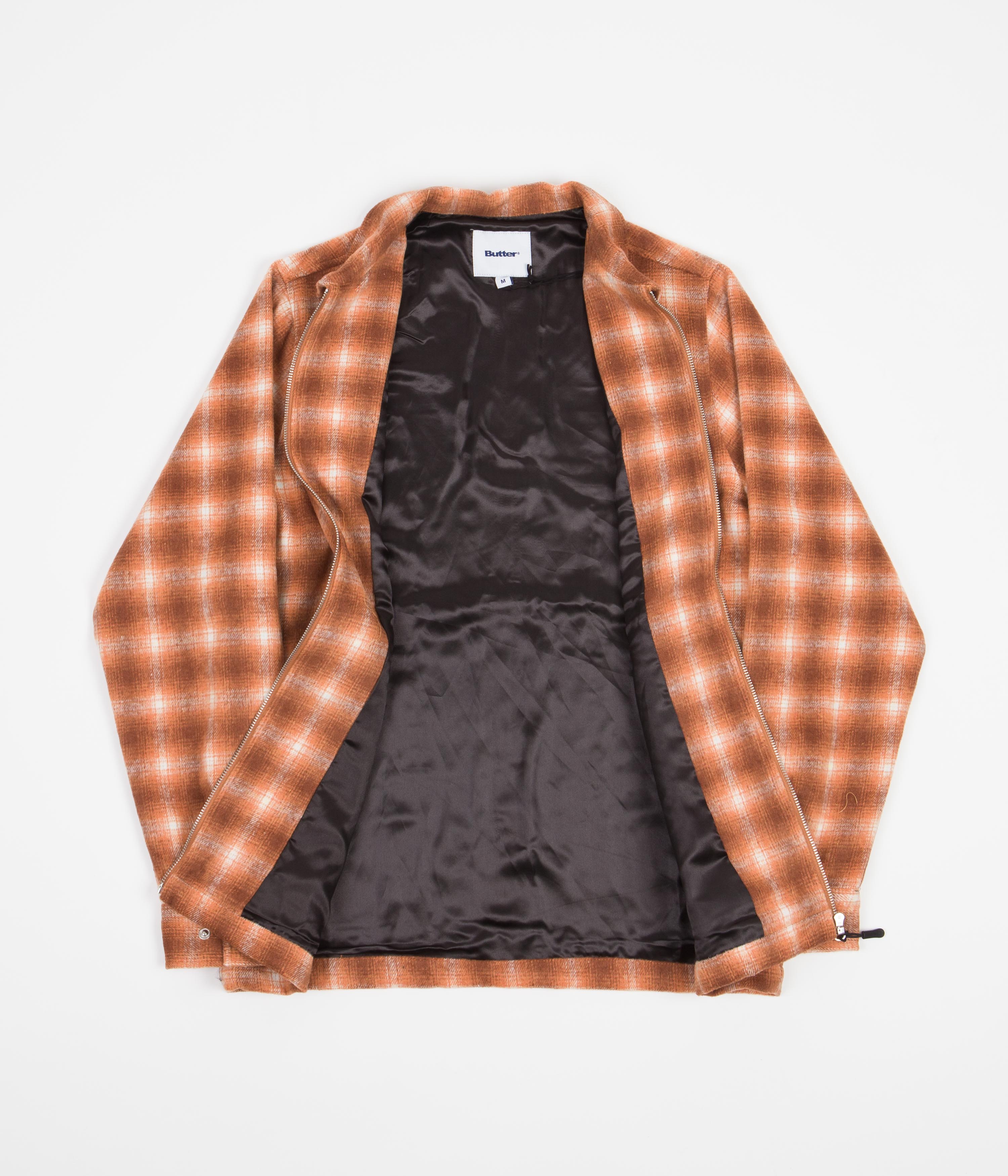Butter Goods Burnt Orange Chore Plaid Overshirt - A Stylish Skatewear Essential
