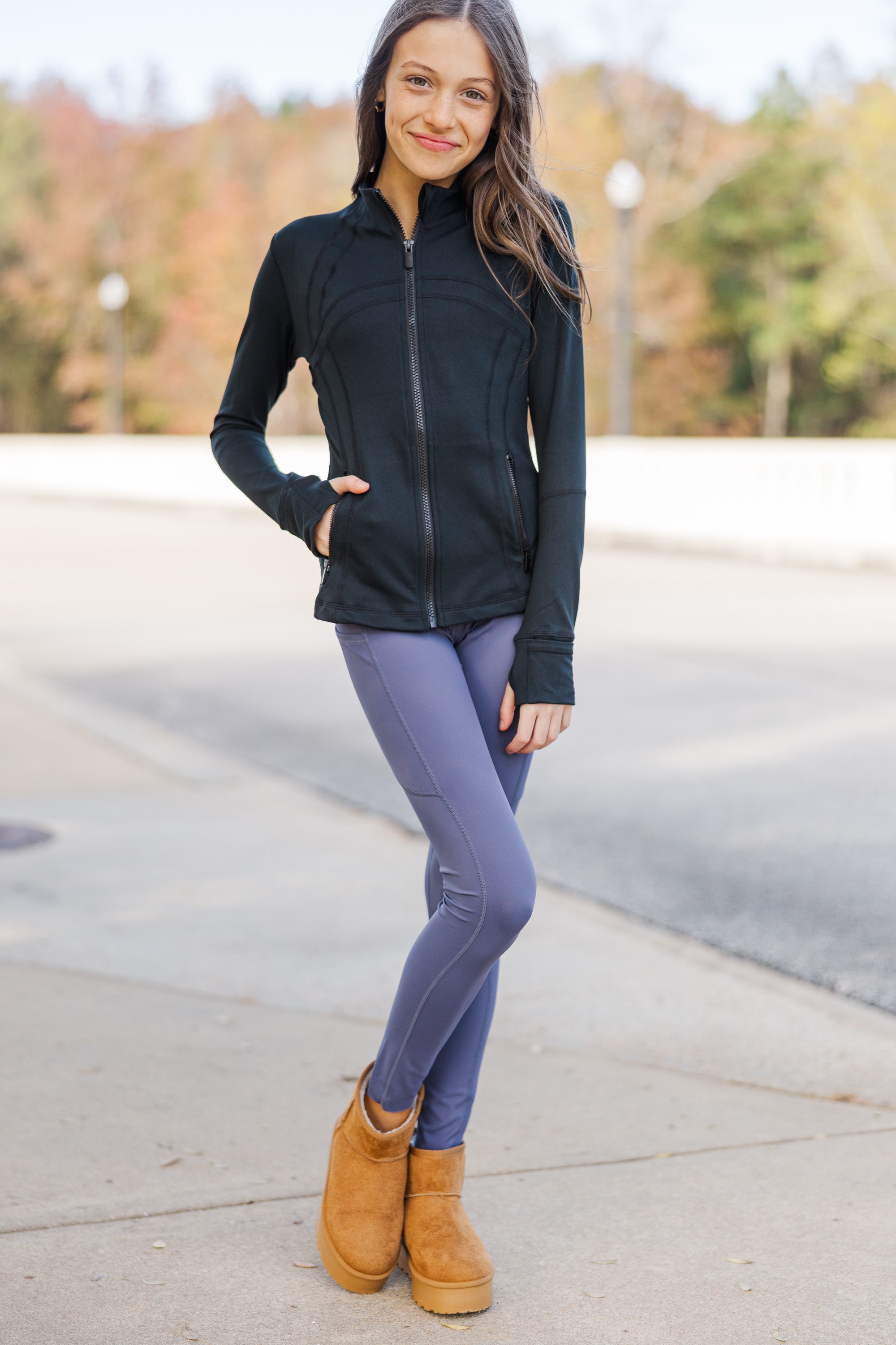 Gorgeous Girls' On Your Terms Black Athletic Jacket