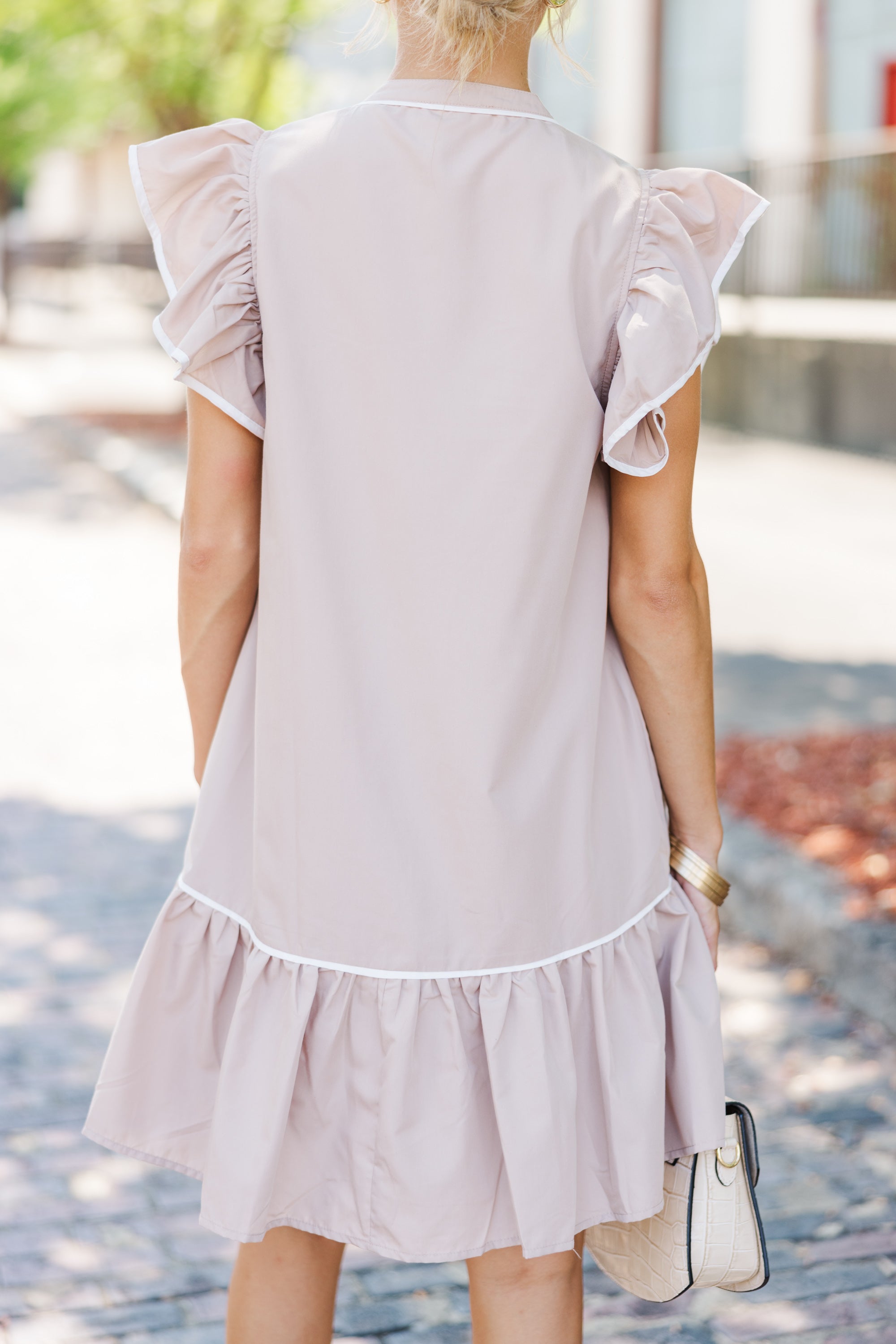 Fall in Love with Our Taupe Babydoll Dress