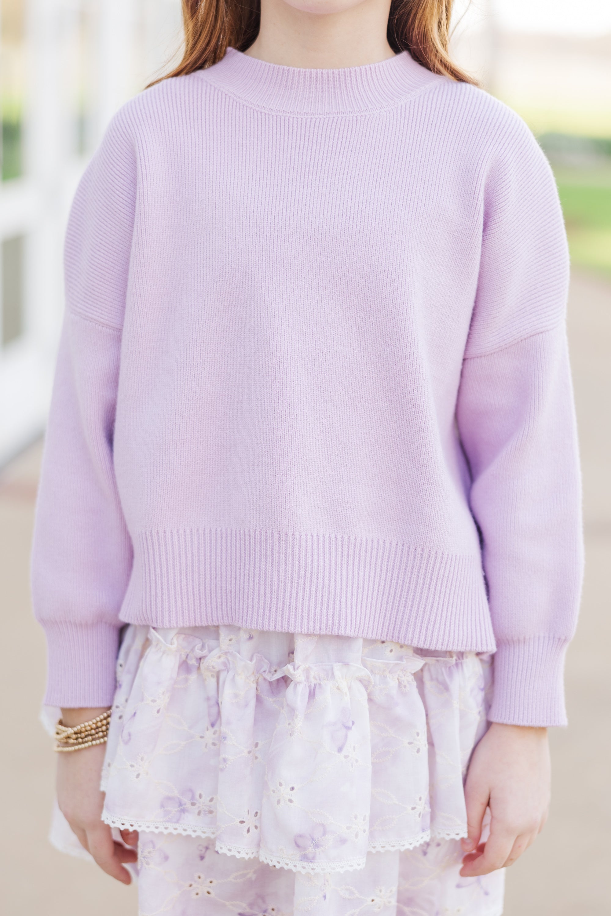 Girls' Perfectly You Lavender Dream Sweater