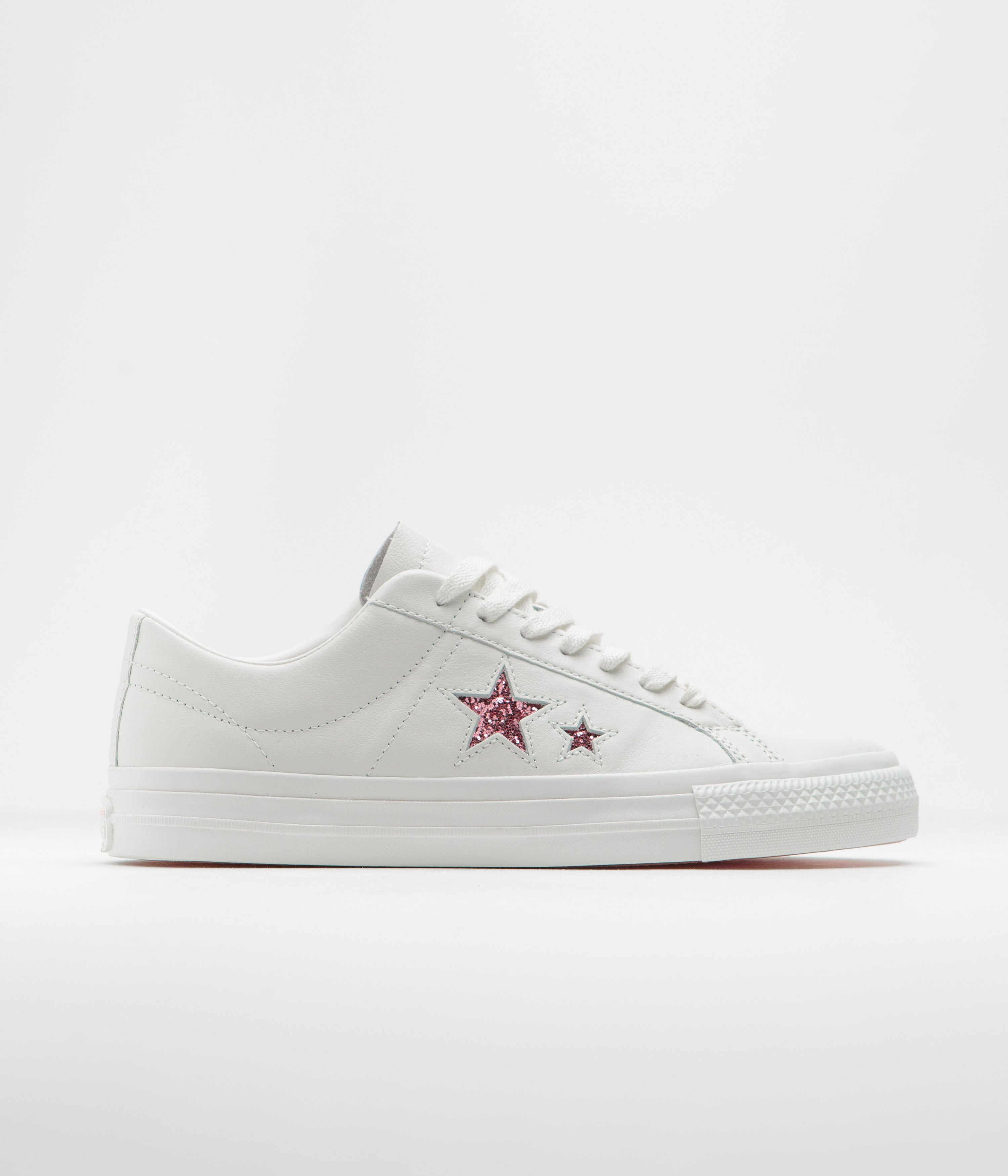 Converse x Turnstile One Star Pro Ox Shoes - Stunning White/Pink Combo