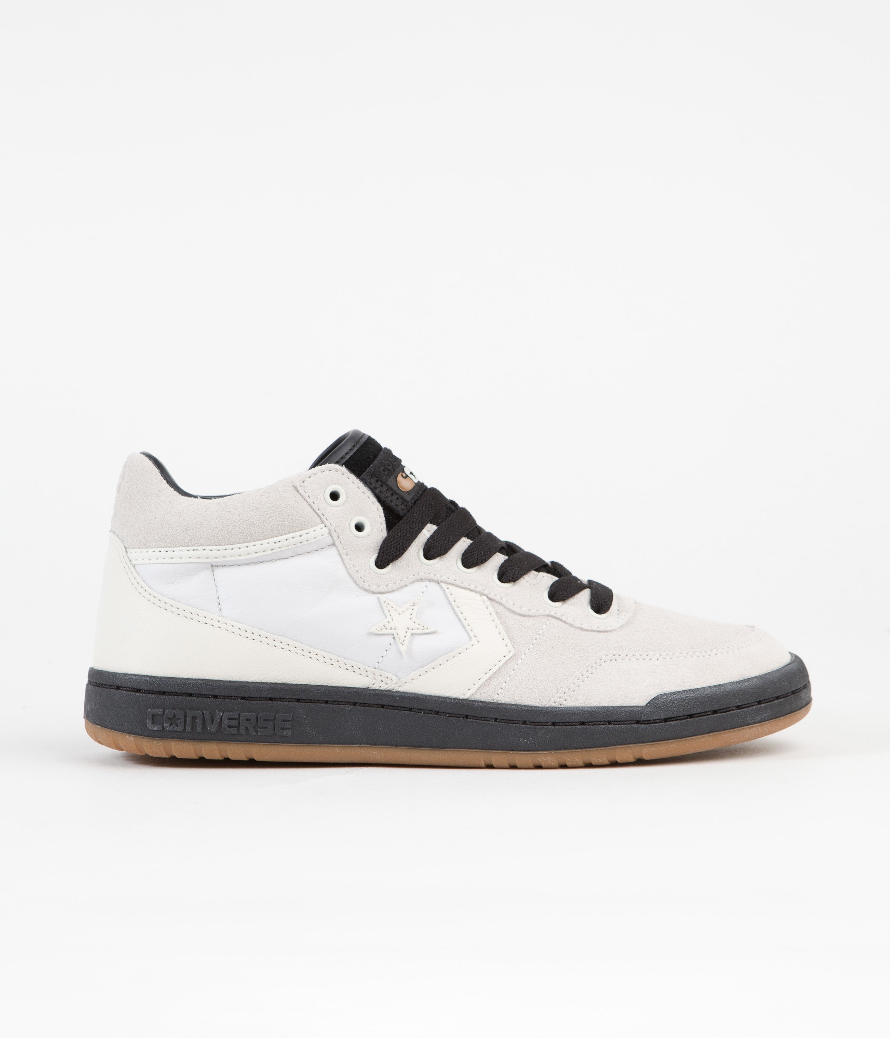 Converse x Carhartt Fast Break Mid Shoes - Stunning White / Bold Black / Earthy Gum Honey